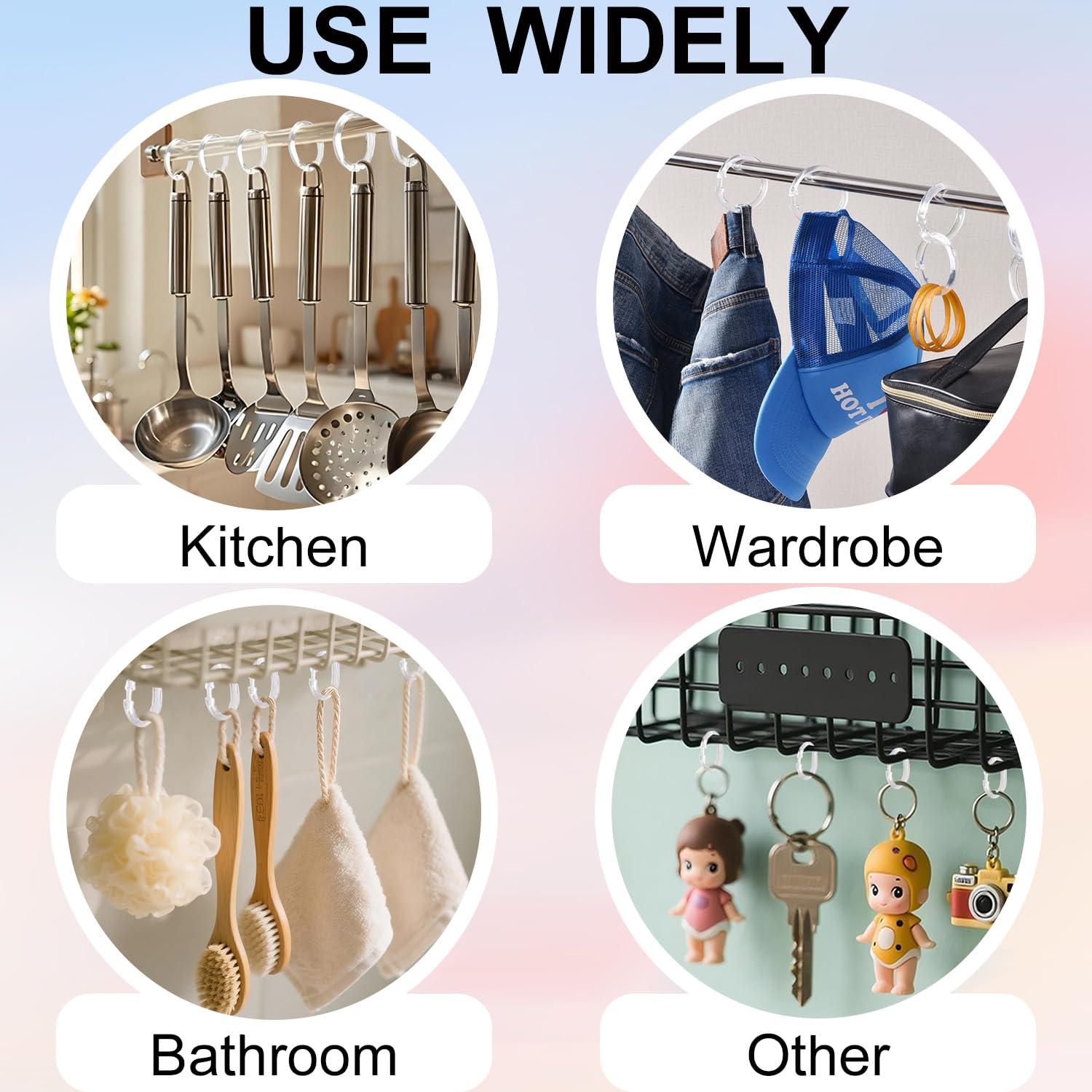 Evideco Solid Plastic Shower Curtain Hooks Rings & Reviews | Wayfair
