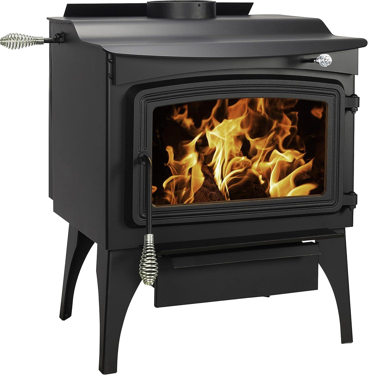 Pleasant Hearth 1,800 Sq. Ft. Medium Freestanding Wood Burning Stove with Legs