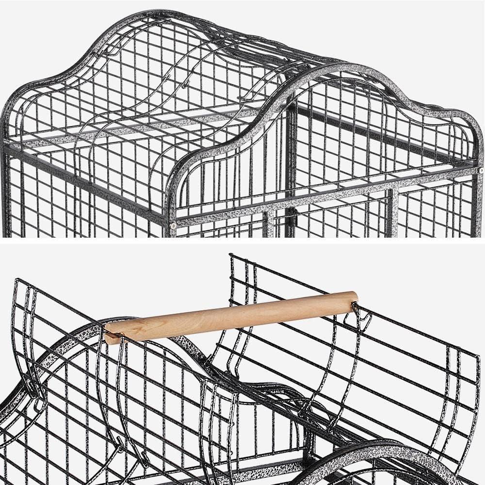 Yaheetech 63"H Open Playtop Extra Large Bird Cage Parrot Cage Black