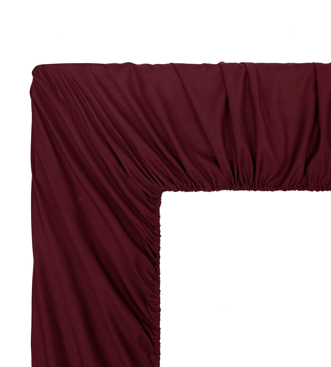 Burgundy King Microfiber Bed in a Bag Comforter Set