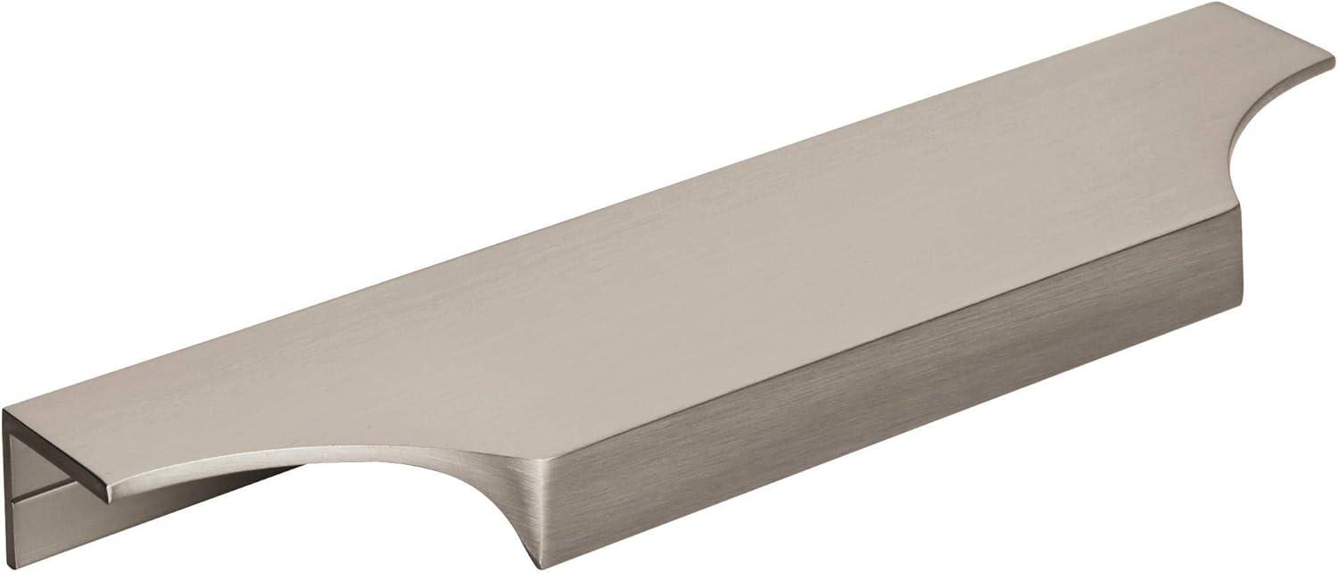 Brushed Nickel Modern Cabinet Edge Pull with Mounting Hardware