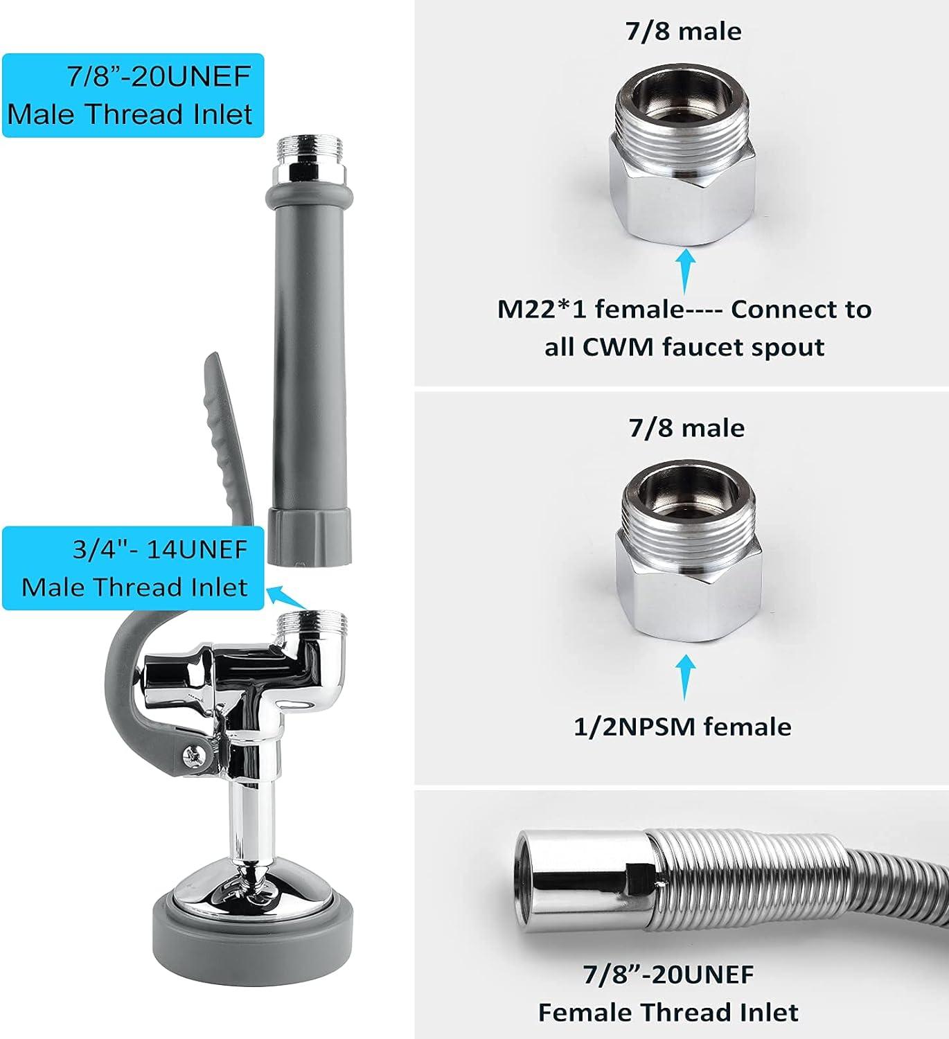 Stainless Steel Kitchen Spray Hose with Pull-out Sprayer