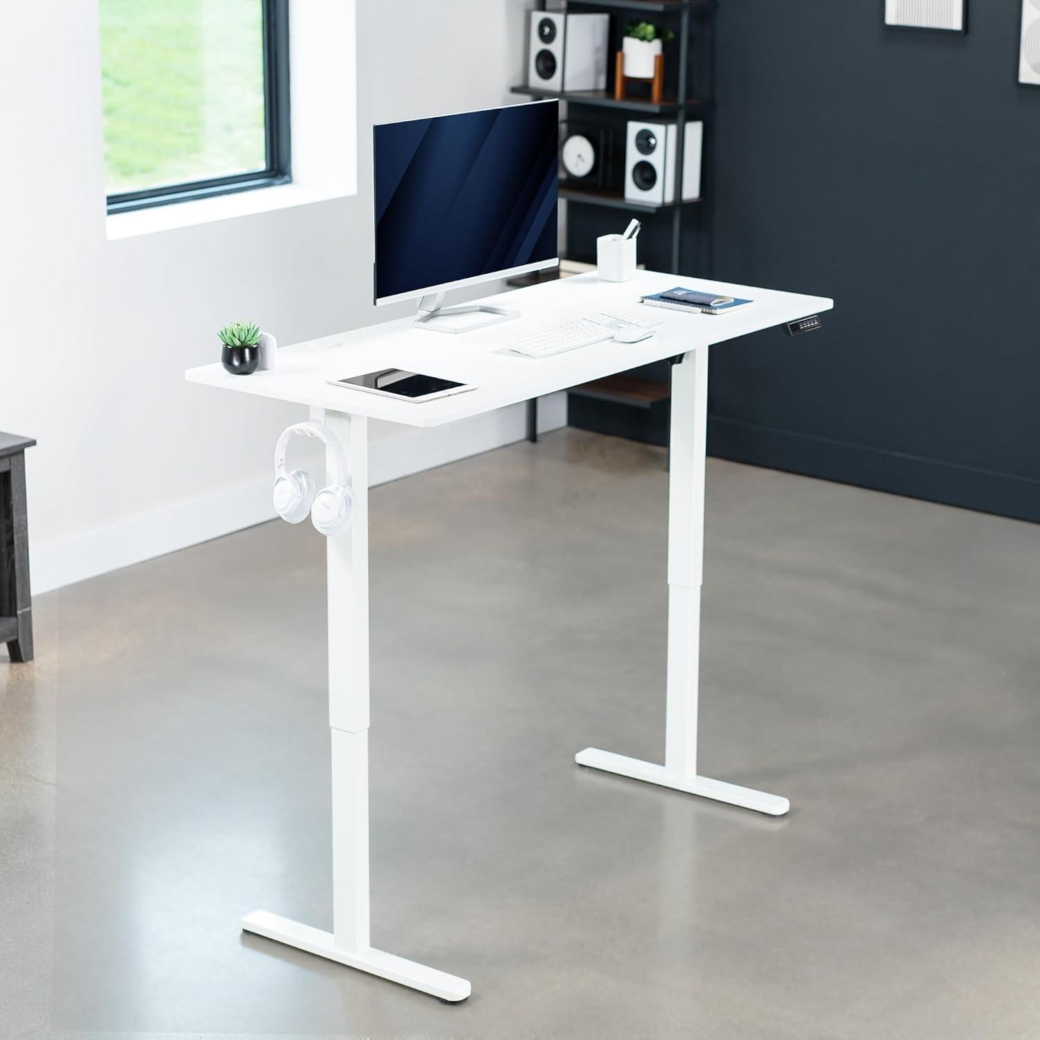 Vivo VIVO 55" x 24" Electric Sit Stand Desk, Height Adjustable Workstation (E155TB series)