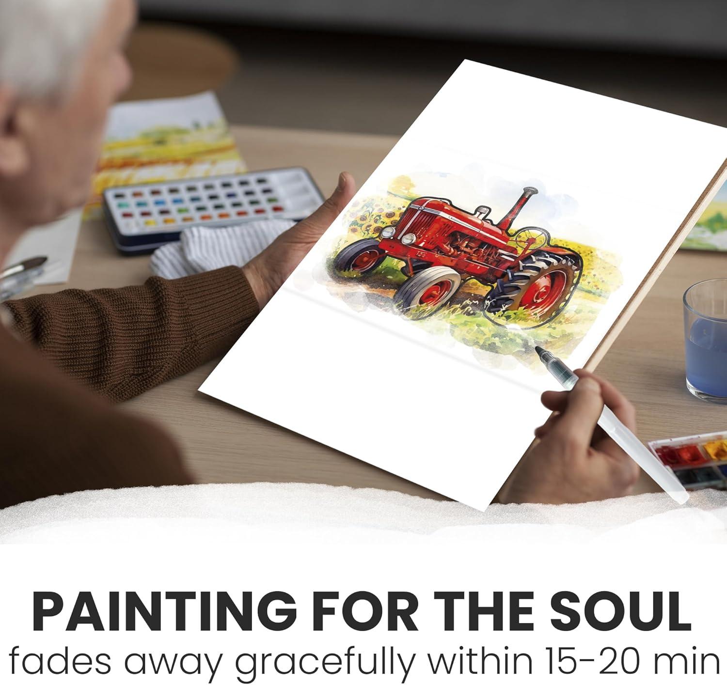 QUOKKA 10PACK Water Painting Dementia Activities for Seniors - Farm Memories - Alzheimers Products for Elderly - Activities for People with Dementia - Crafts for Seniors