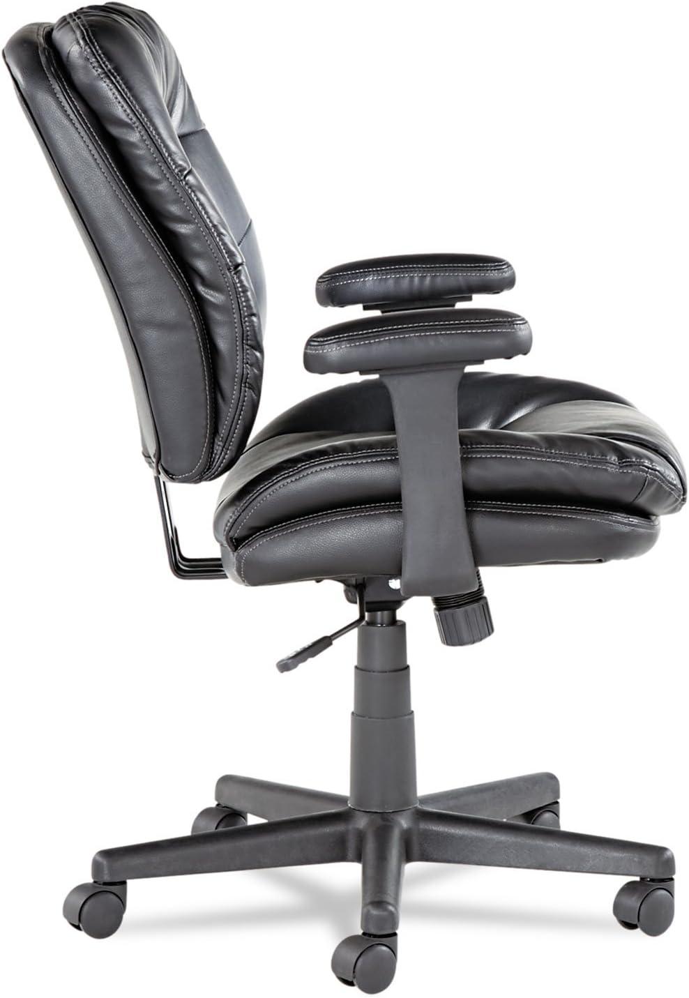 Executive Black Bonded Leather Swivel Task Chair