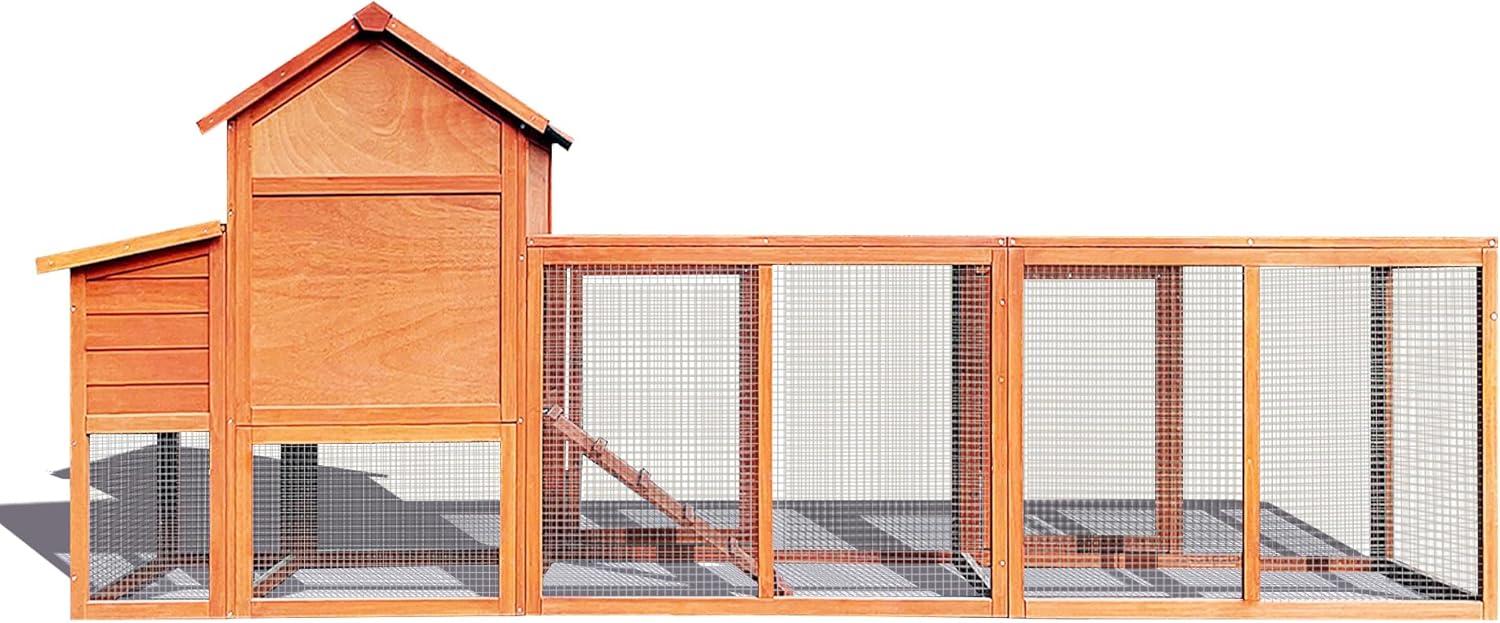 Outdoor Large Chicken Coop Hen Run House Chicken Coops with Nest Box for 6 Chickens