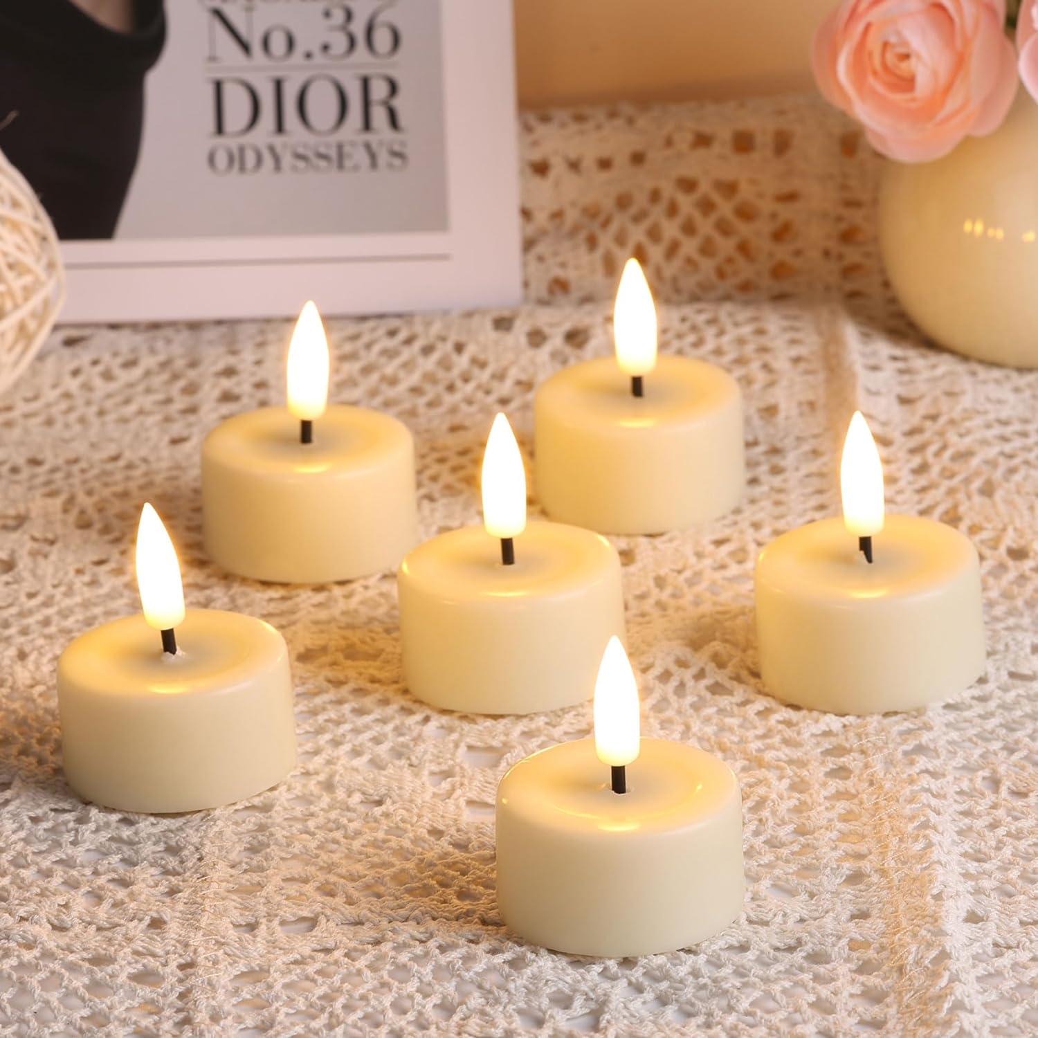 Ivory Flameless LED Votive Candles with Remote, Set of 10