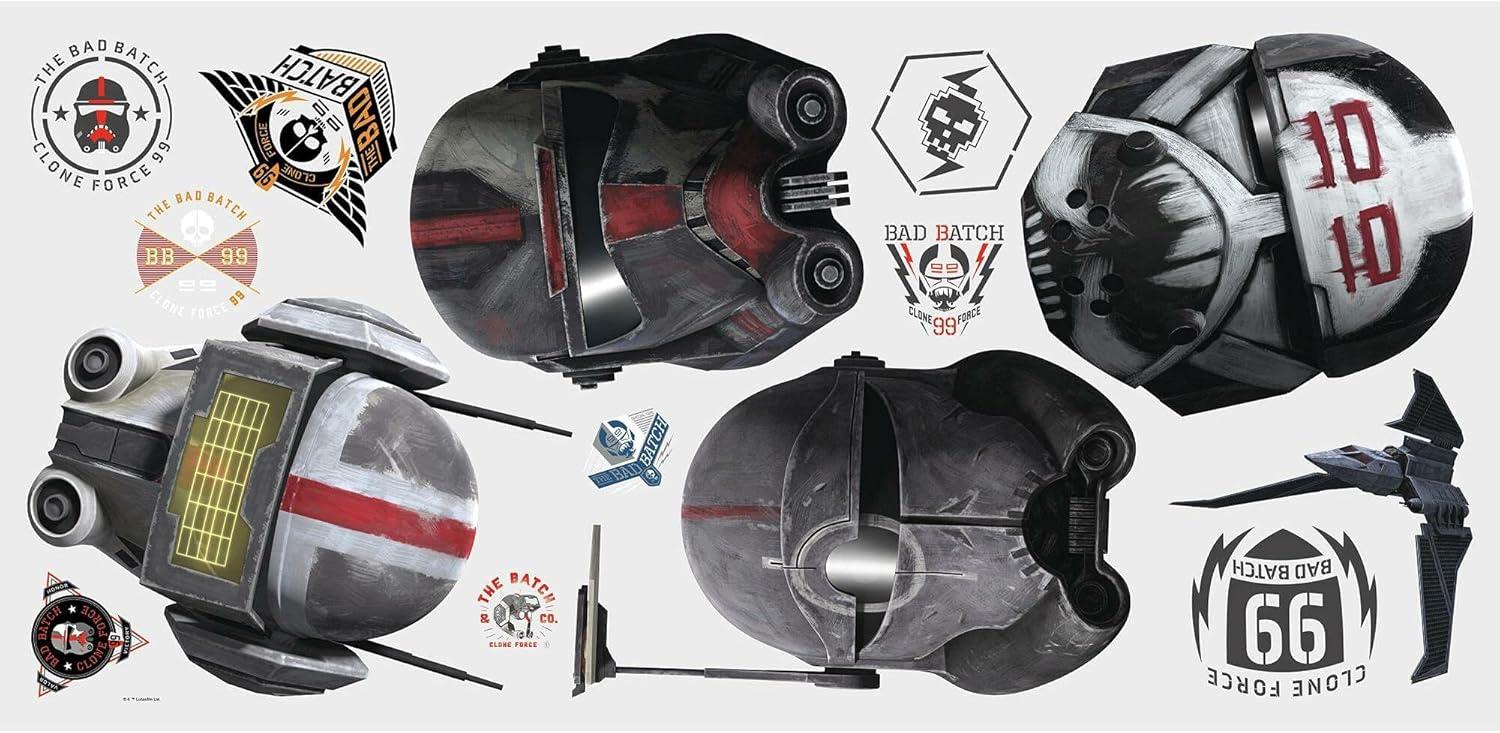 Bad Batch Helmets Peel And Stick Giant Wall Decal