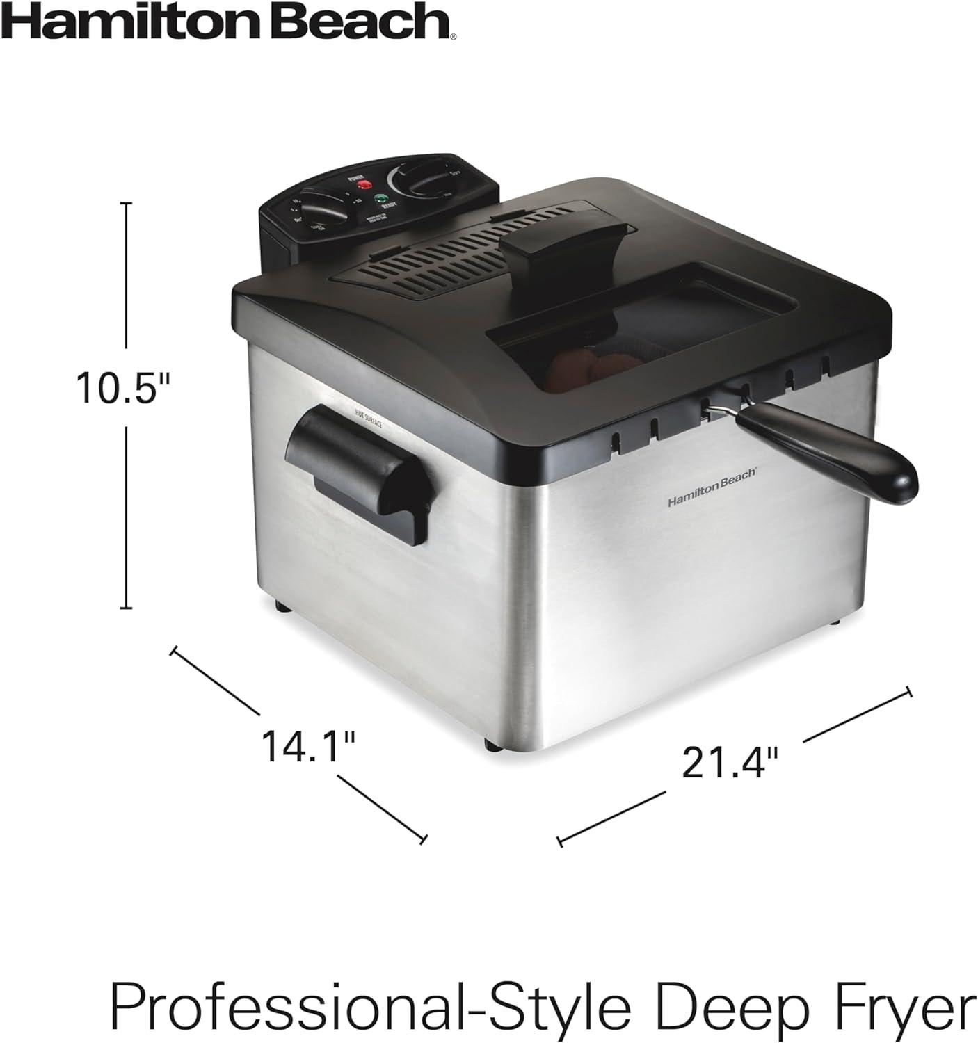 Hamilton Beach® Professional-Style Deep Fryer 12 Cup Food Capacity