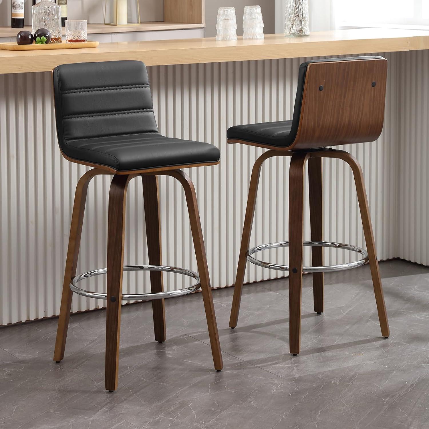 Corrigan Studio® Upholstered Swivel Stool (Set of 2)