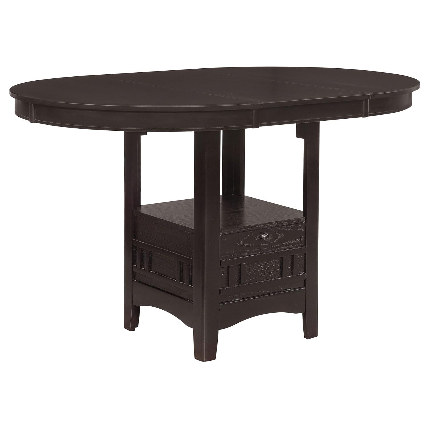 Coaster Lavon Transitional Wood Oval Counter Height Table Espresso