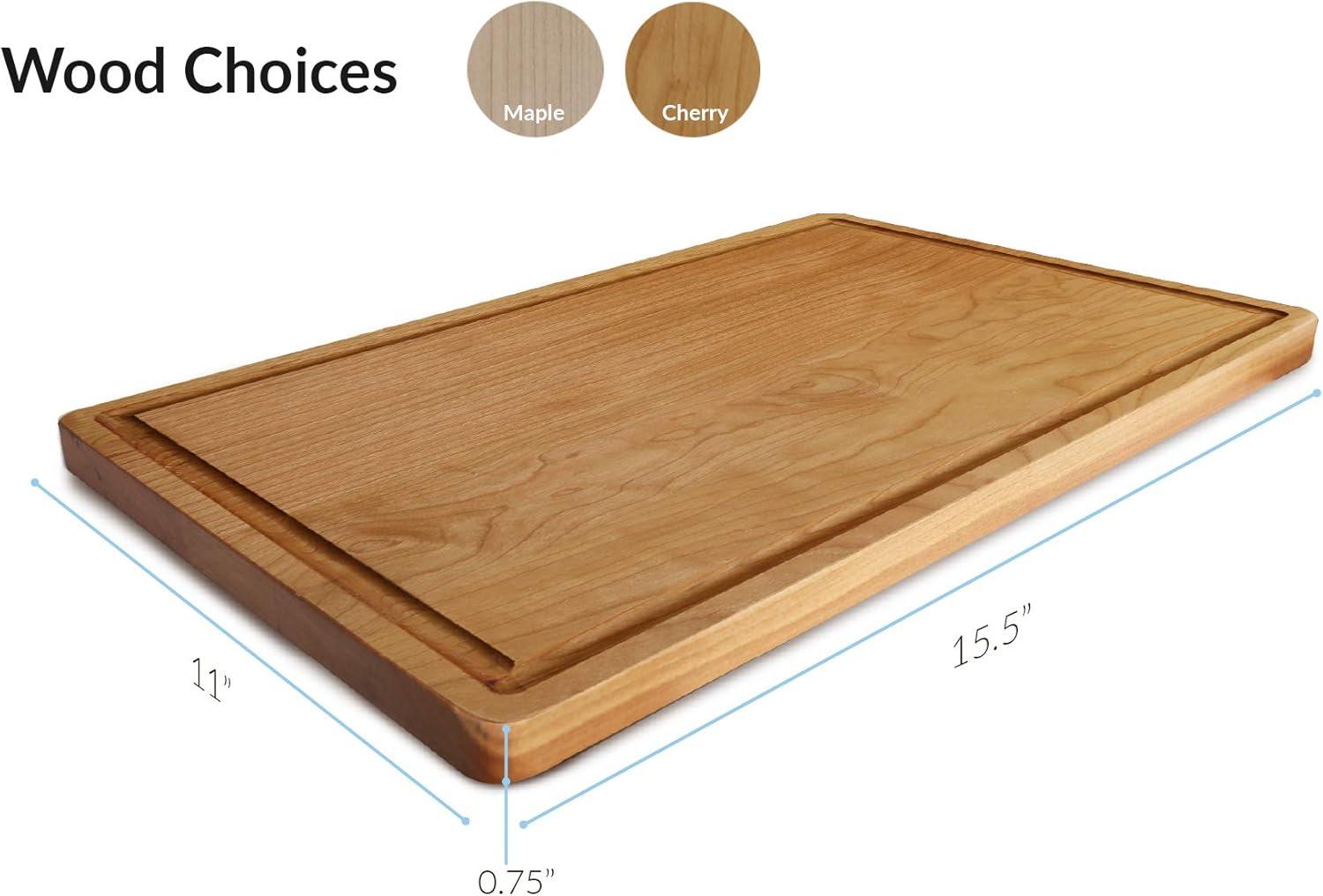 Cherry Rectangular Cutting Board with Juice Groove