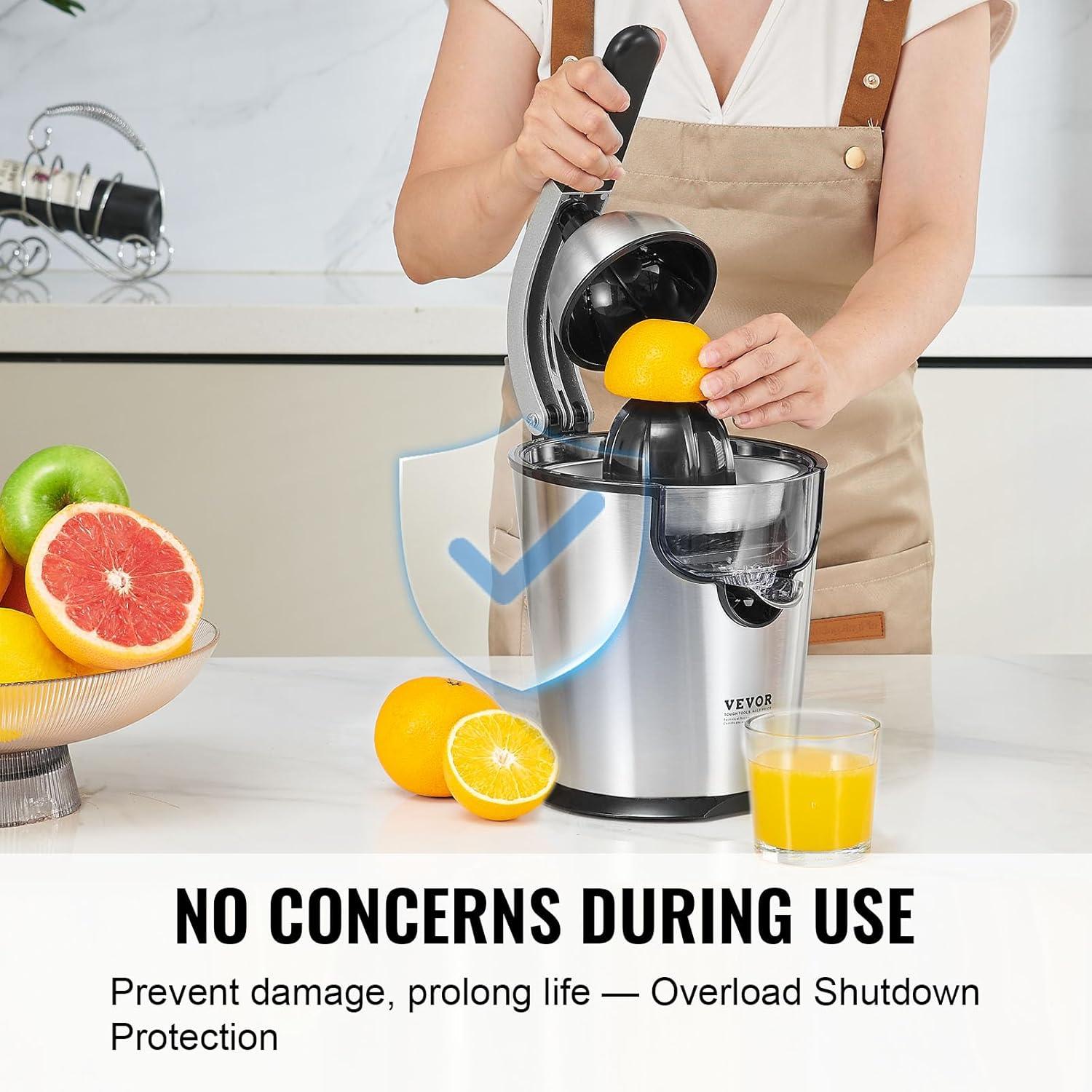 Stainless Steel Electric Citrus Juicer with Soft Grip Handle