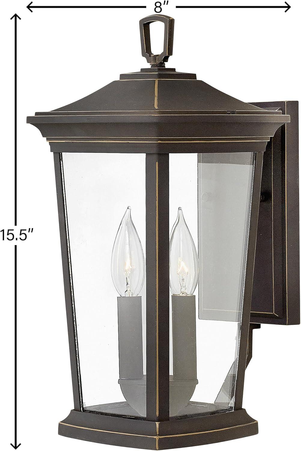 Oil Rubbed Bronze Outdoor Wall Lantern with Clear Glass