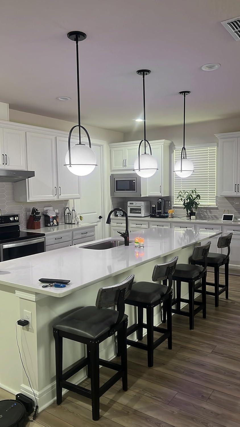 Arie Single Light Glass Dimmable Pendant