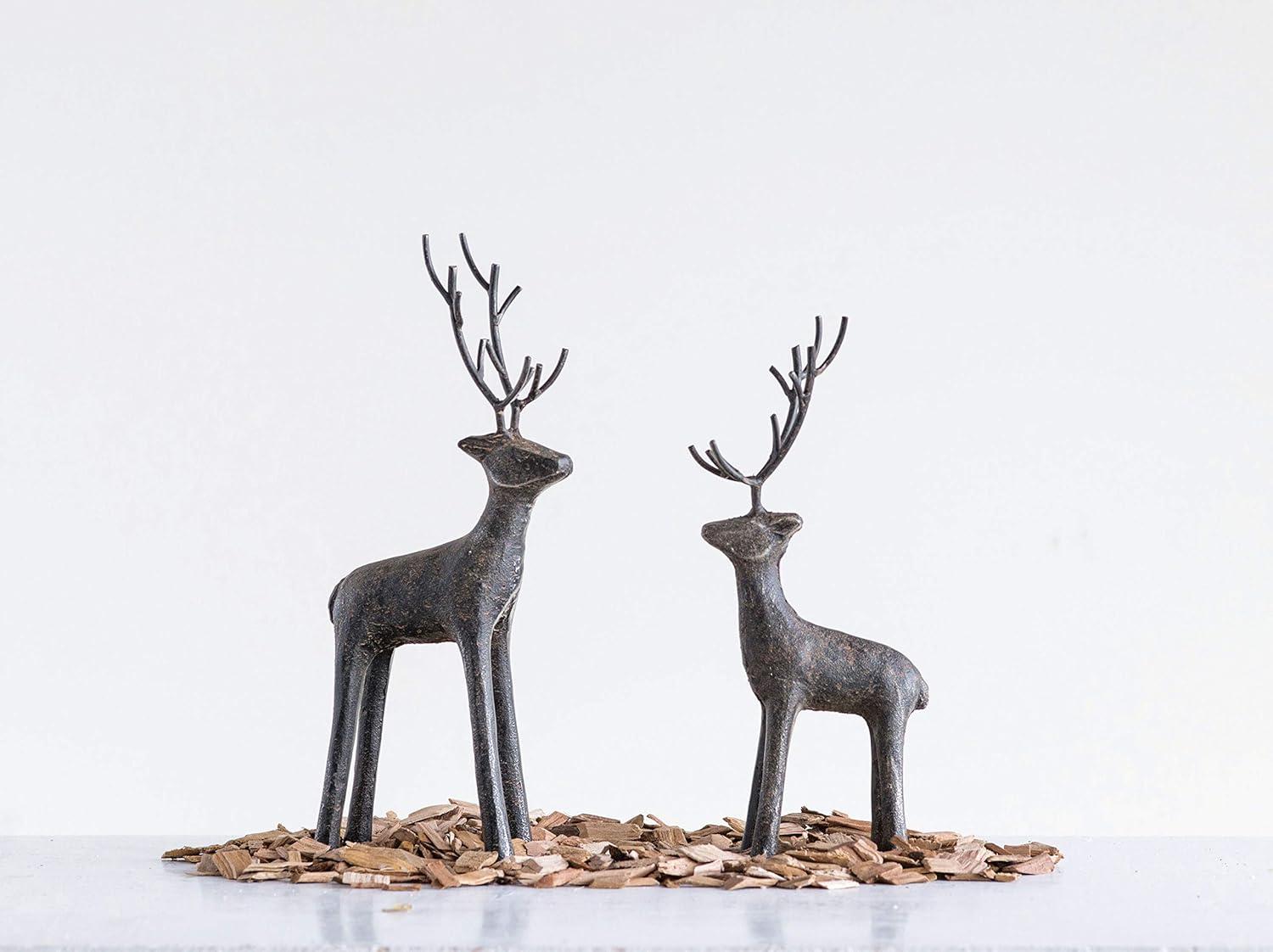 Creative Co-Op Cast Iron Standing Deer Figurine