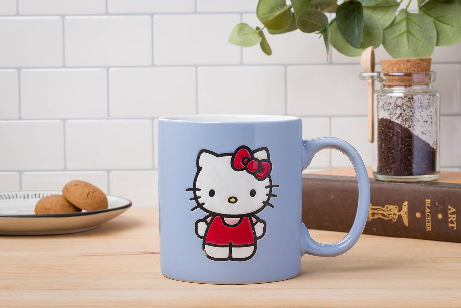 Silver Buffalo Sanrio Hello Kitty 20oz Wax Resist Ceramic Mug