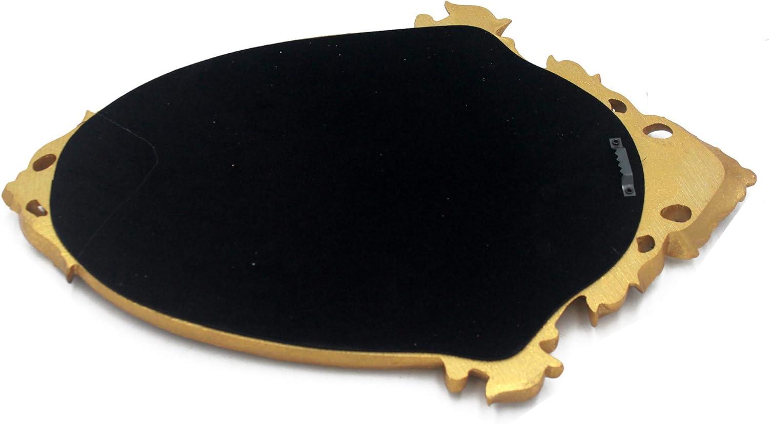 Vintage Gold Oval Resin Framed Wall Mirror 12.5x9 in