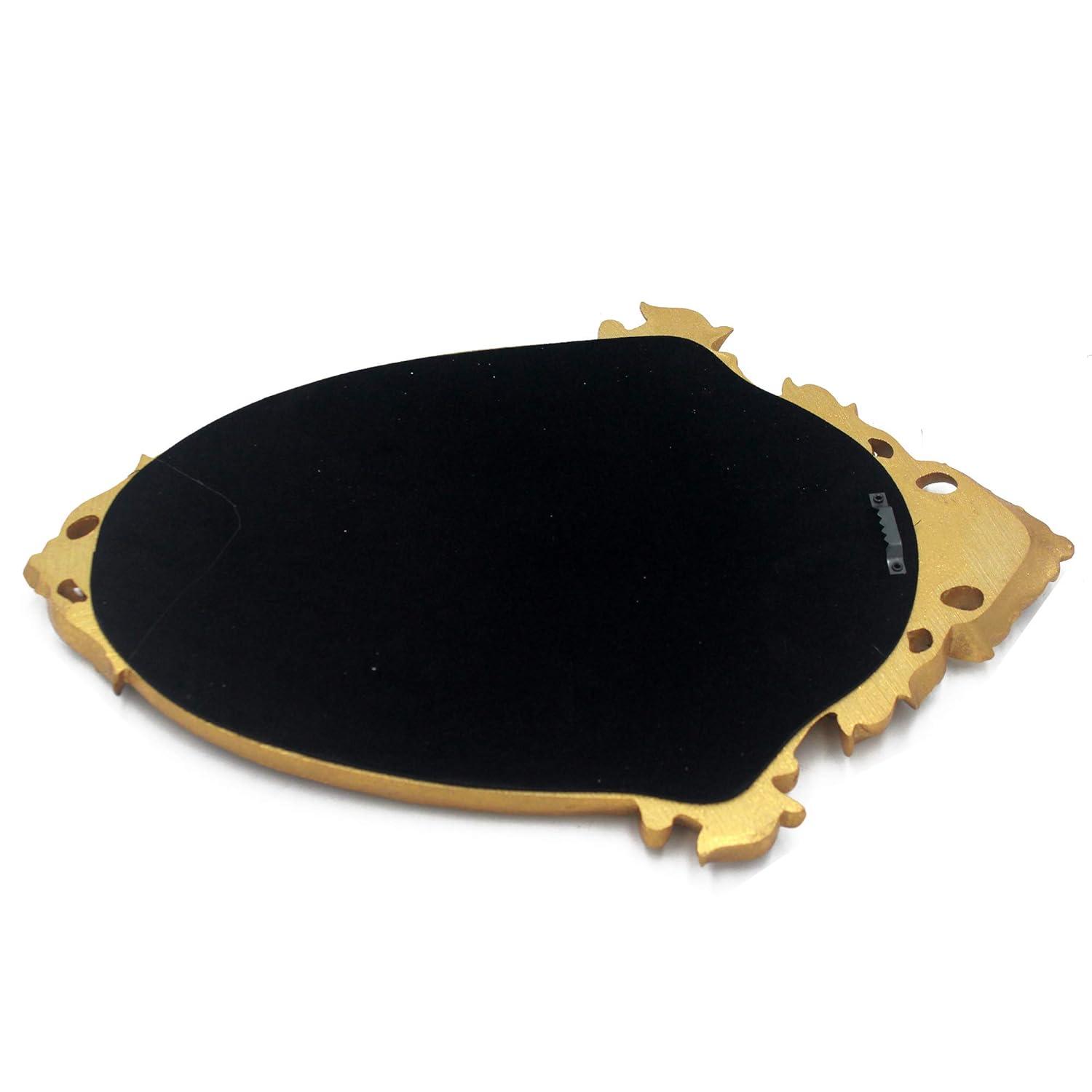 BetyHom Vintage Gold Resin Frame Decorative Wall Mirror Small 12.5x9 in