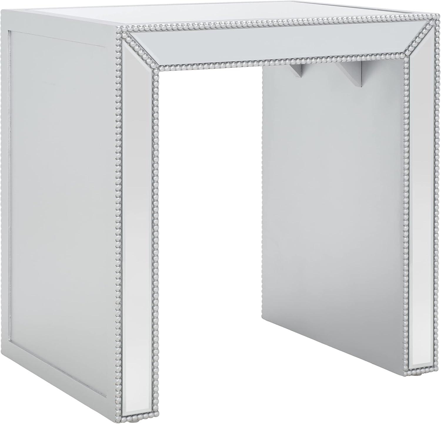 Laken Mirrored Accent Table - Silver/Mirror - Safavieh