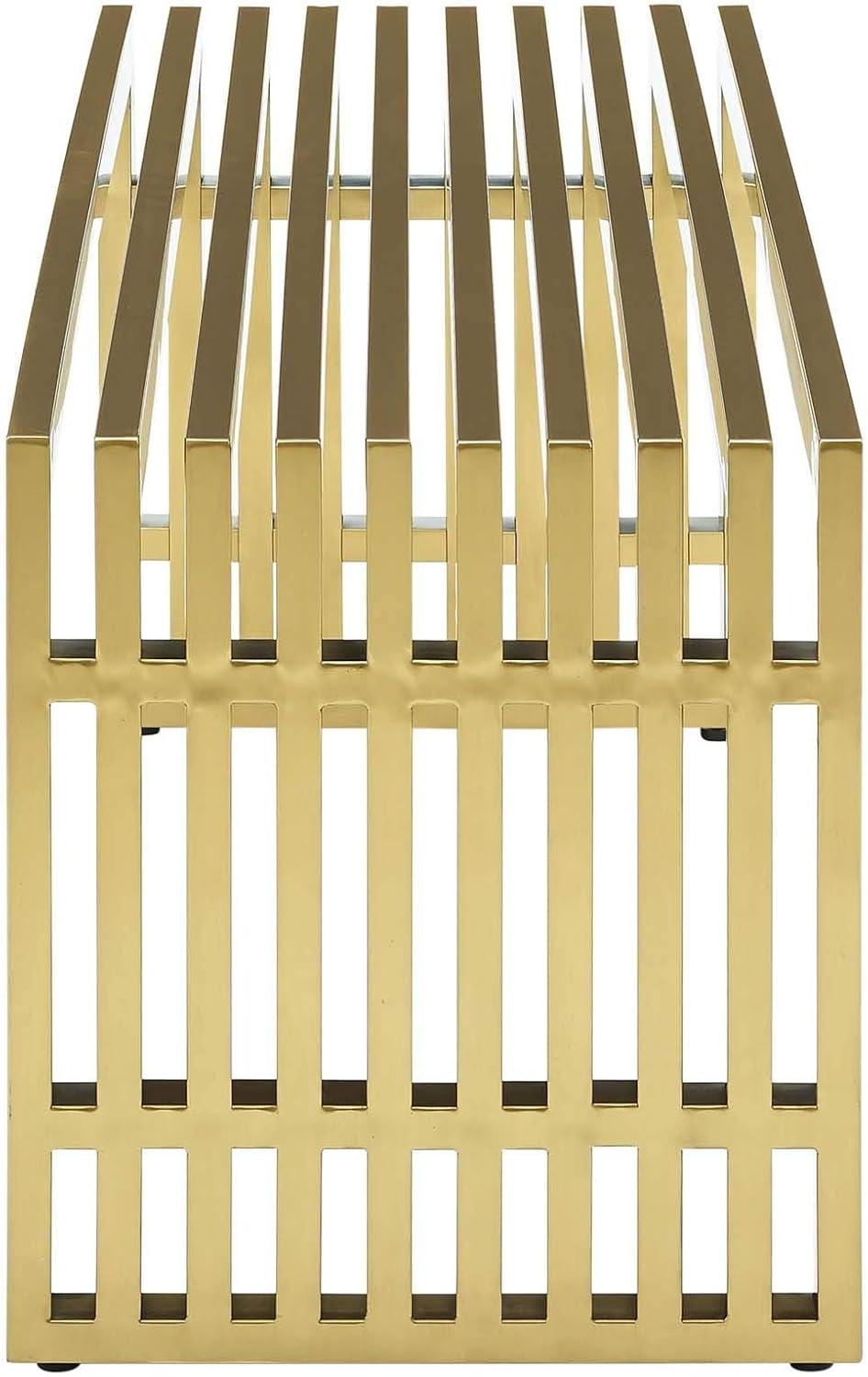 Ergode Gridiron Medium Stainless Steel Bench - Gold