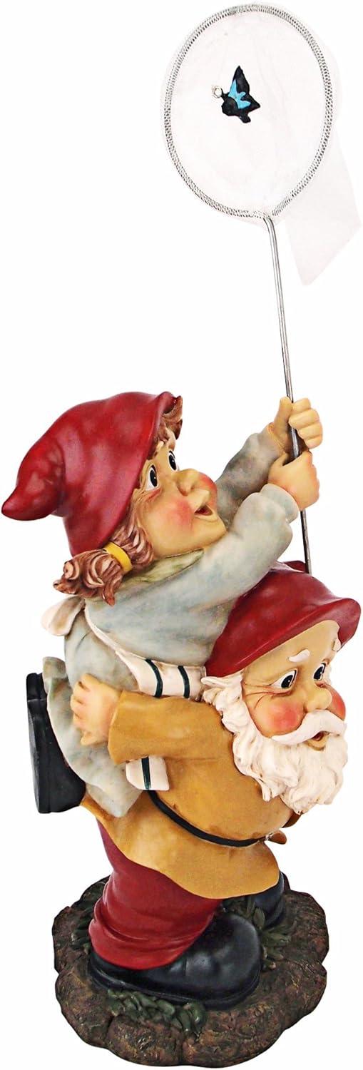 Lawn Garden Gnomes Barney Two Buckets Statue