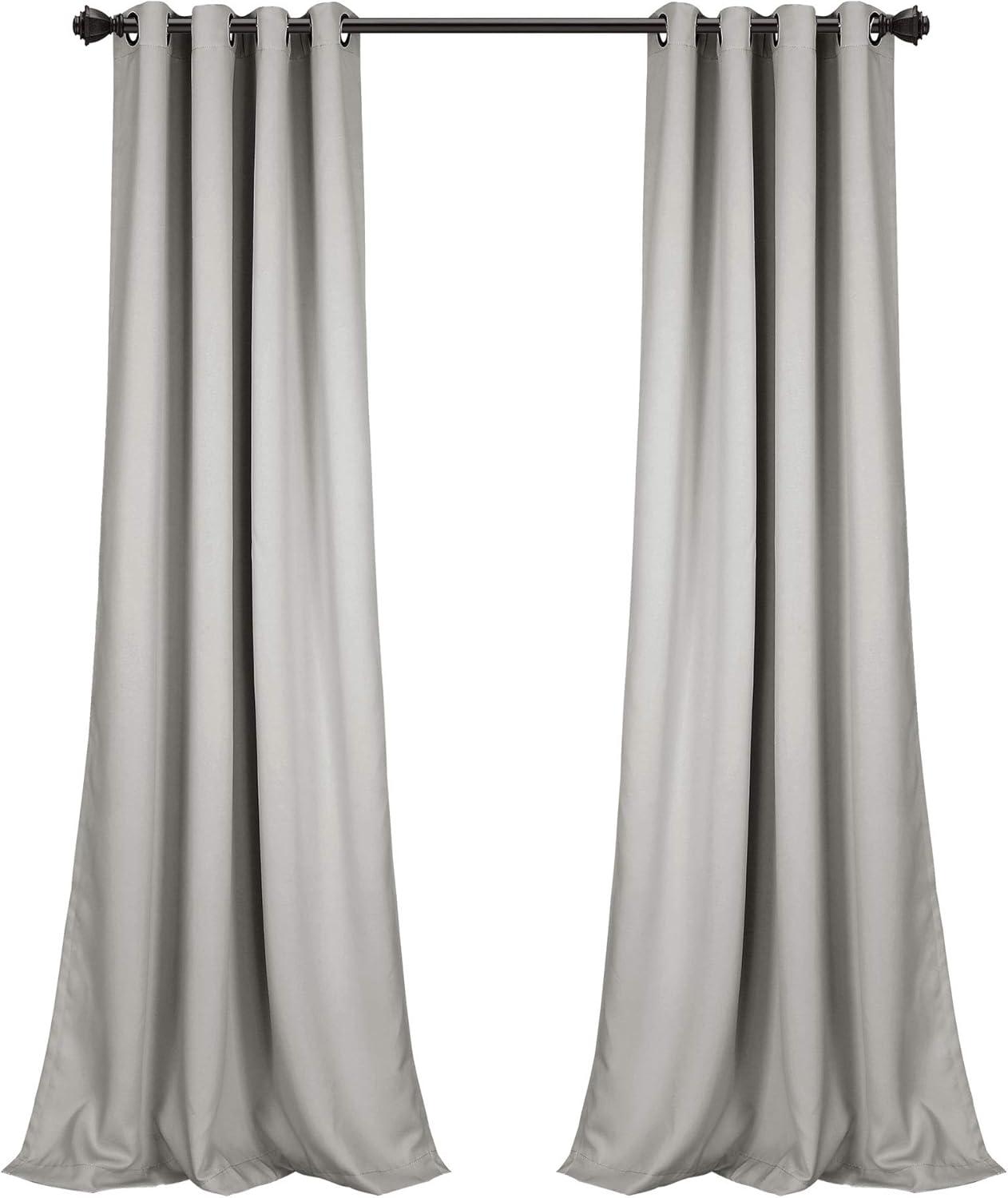 Set of 2 Insulated Grommet Top Blackout Curtain Panels - Lush Décor