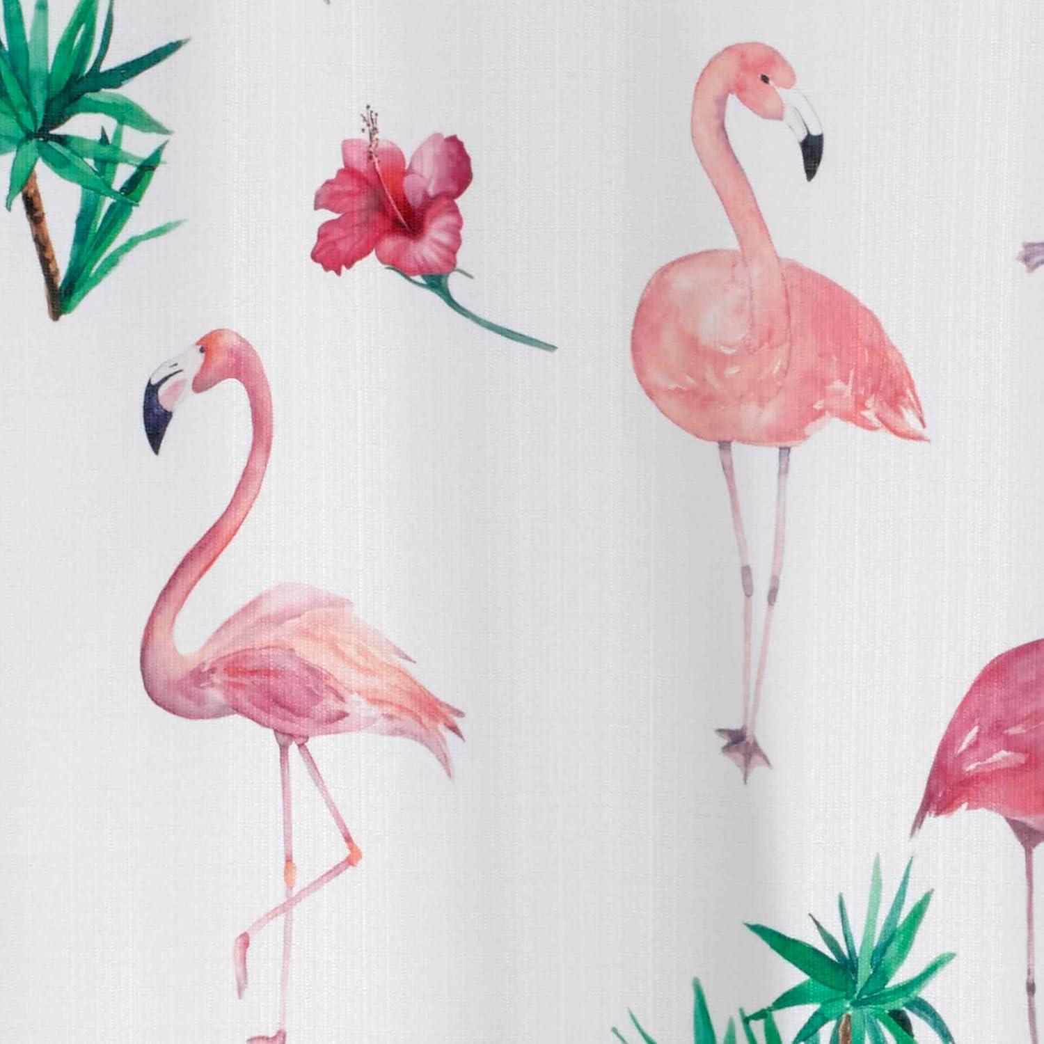 Avanti Linens Flamingo Paradise Shower Curtain & Hook Set