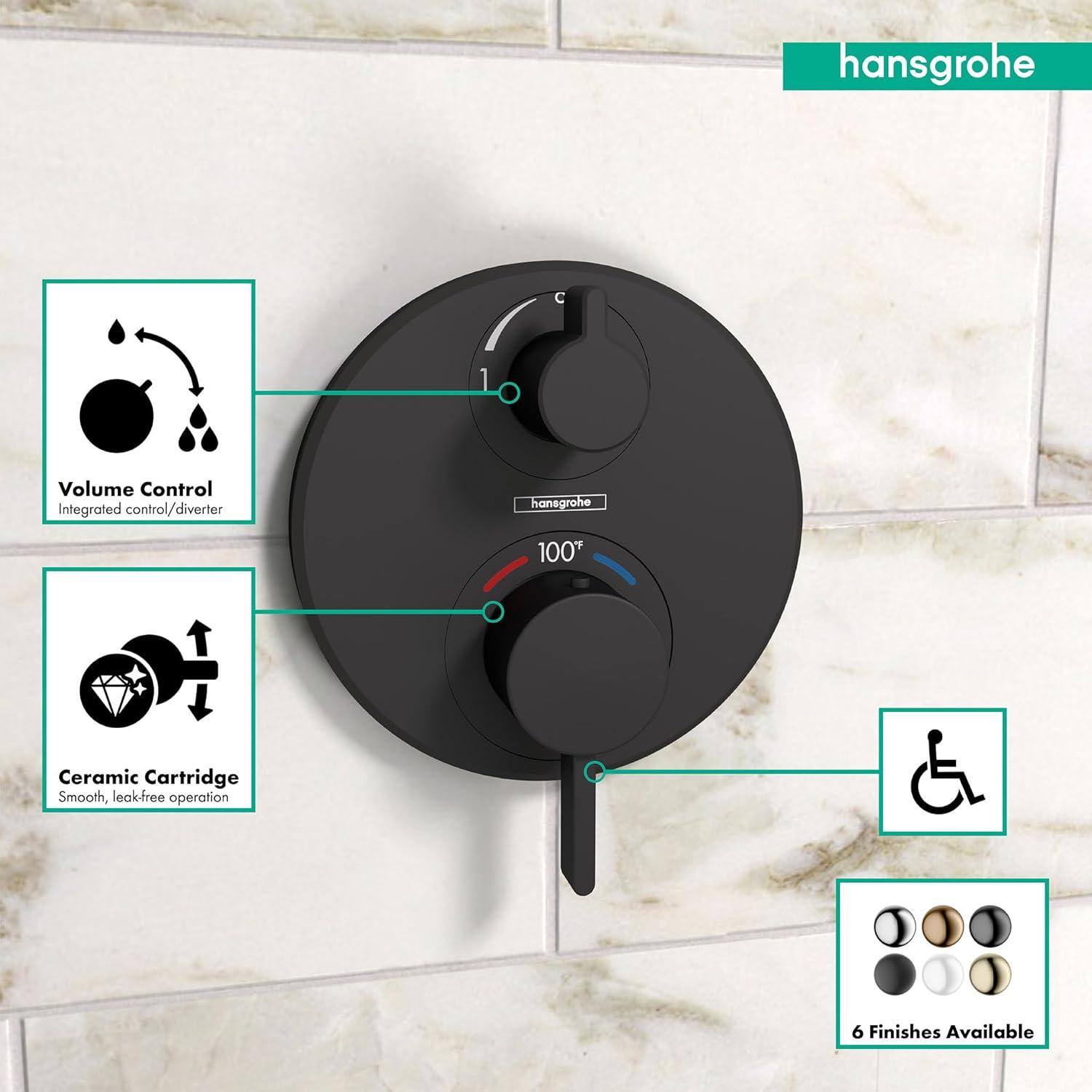 Ecostat S Temperature Memory Thermostatic Valve Trim with Diverter