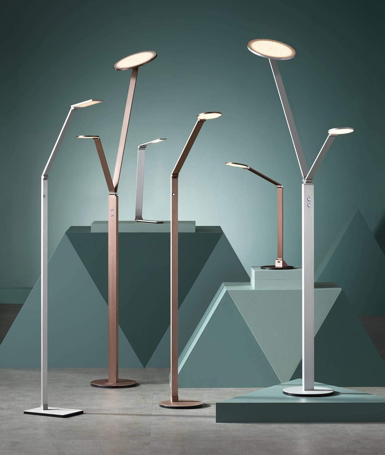 Possini Euro Design Magnum Modern Desk Lamp 36" Tall French Bronze Brown Metal LED Adjustable for Bedroom Living Room Bedside Nightstand Office House