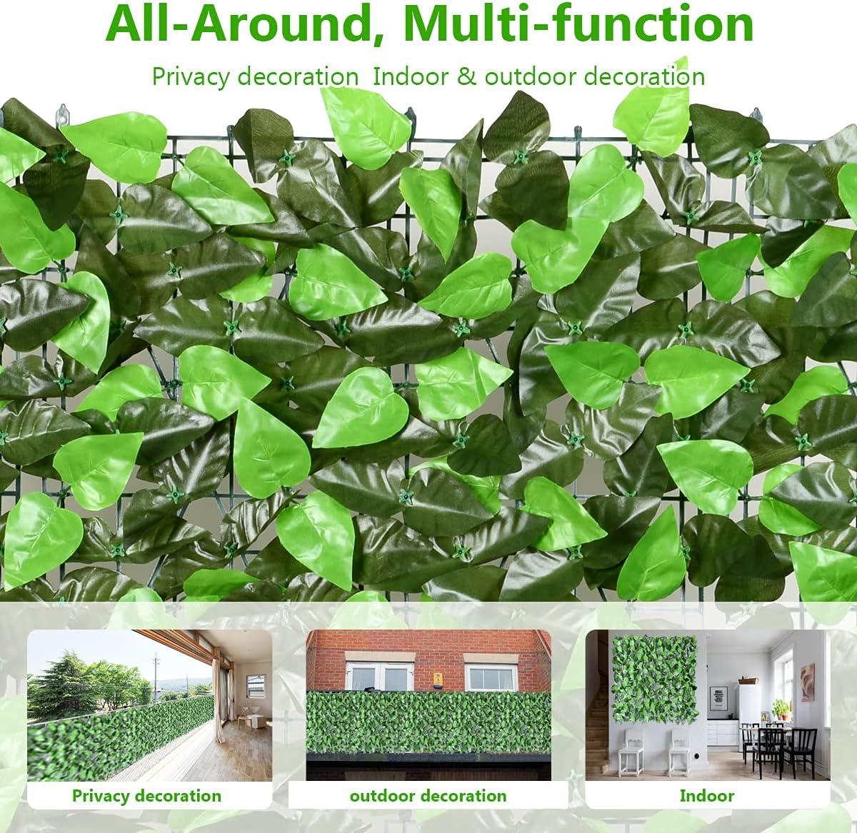 Forest-Mint Artificial Ivy 120"x40" Privacy Fence Screen