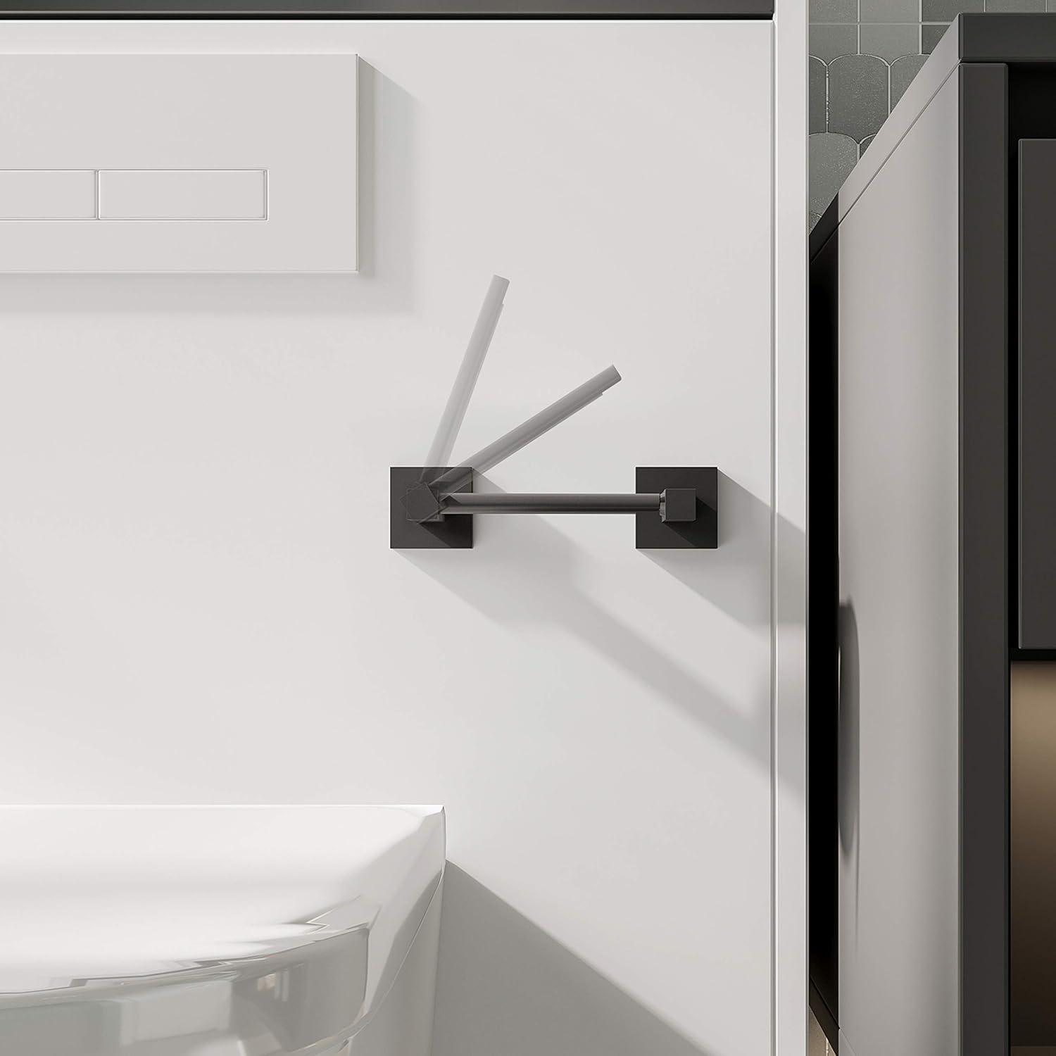 Matte Black Stainless Steel Square Toilet Paper Holder