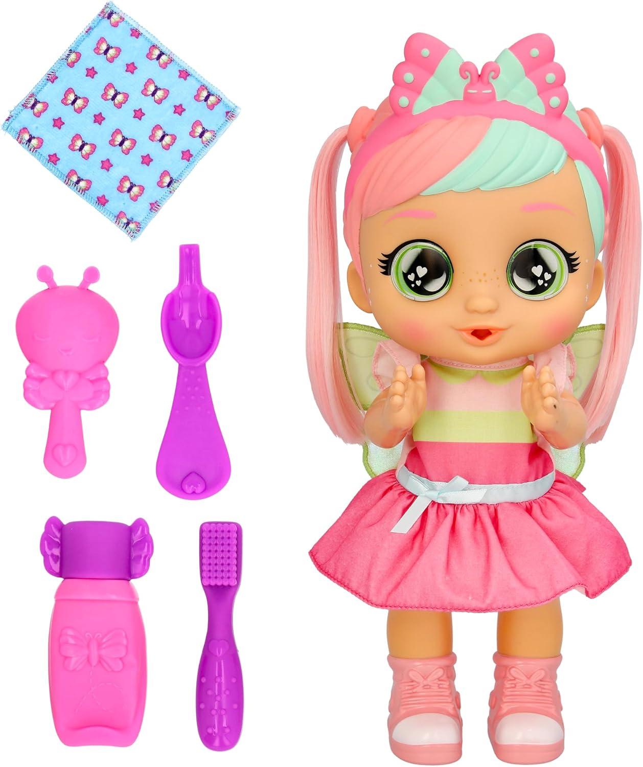 Cry Babies Bella's Morning Routine Interactive 13.6" Baby Doll with 25+ Baby Sounds and Interactive Accessories