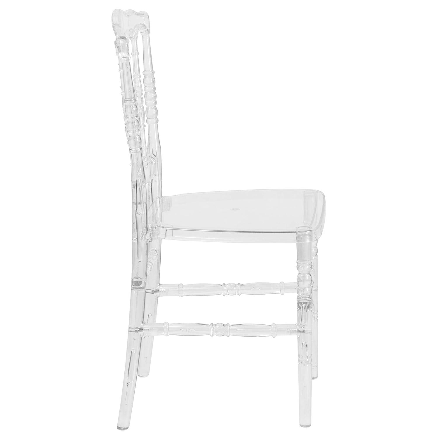 Flash Furniture Wintour Crystal Ice Napoleon Stacking Chair - Event Seating - Hospitality Seating (Set of 2)