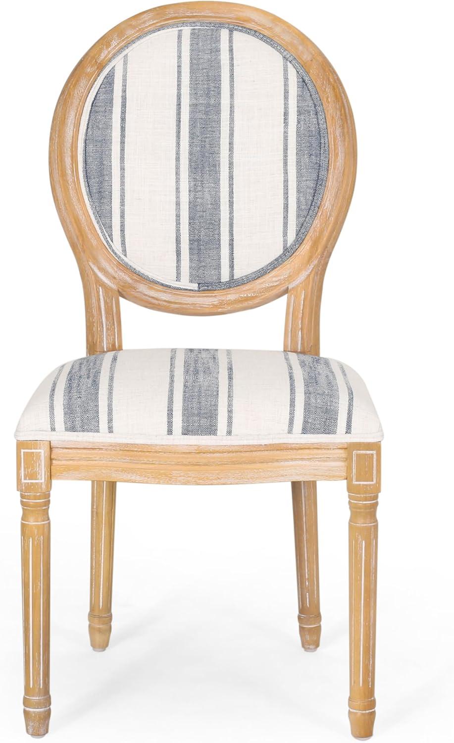Christopher Knight Home Phinnaeus Polyester Beige Fabric Dining Chair (Set of 2), 2-Pcs Set