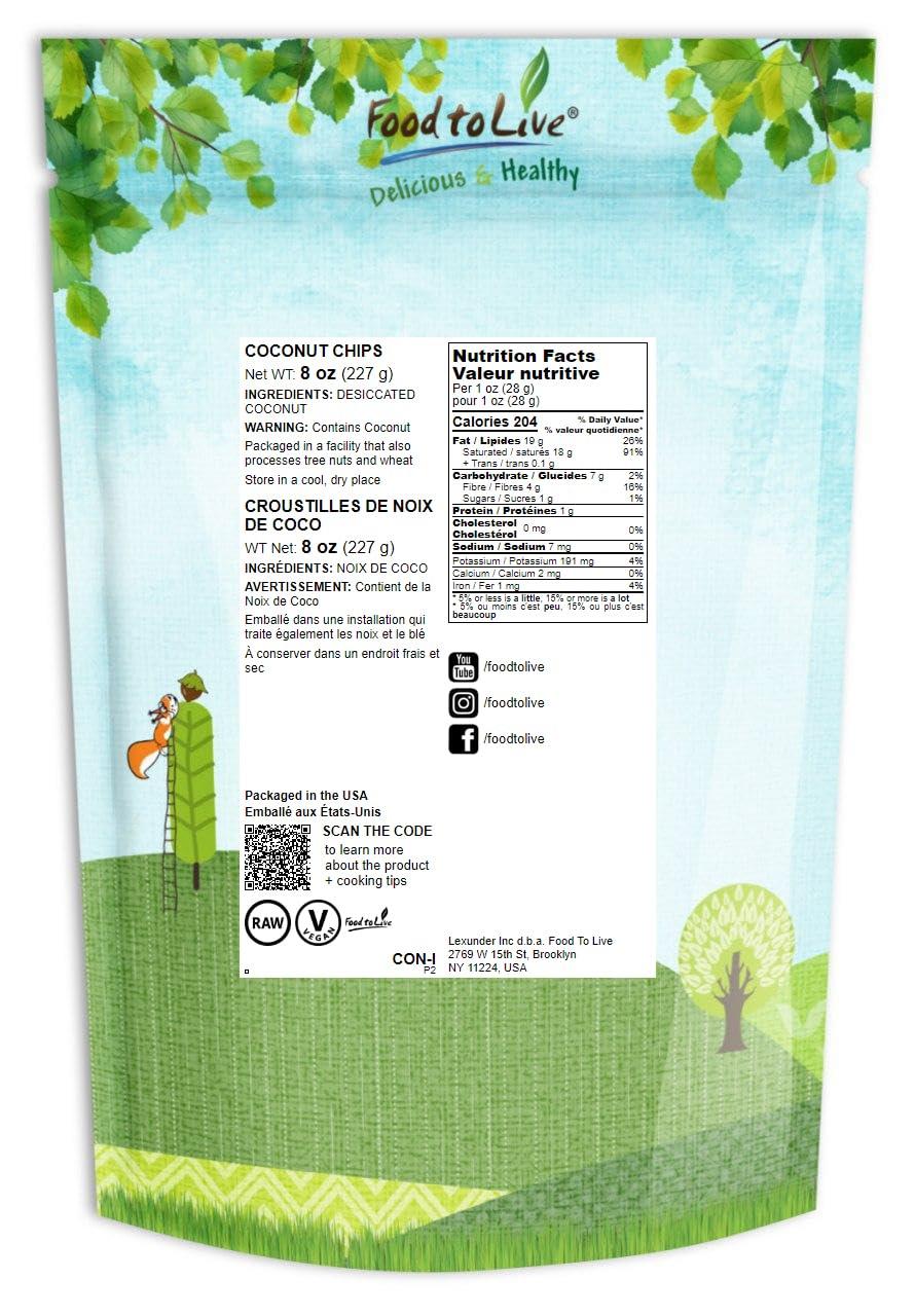 Coconut Chips - by Food To Live  0,5 LB
