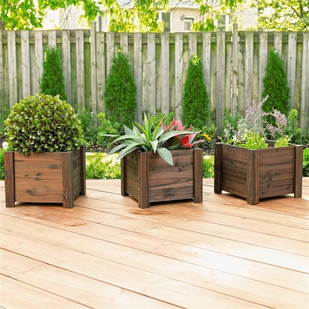 Wood Planter Box (Set of 3)