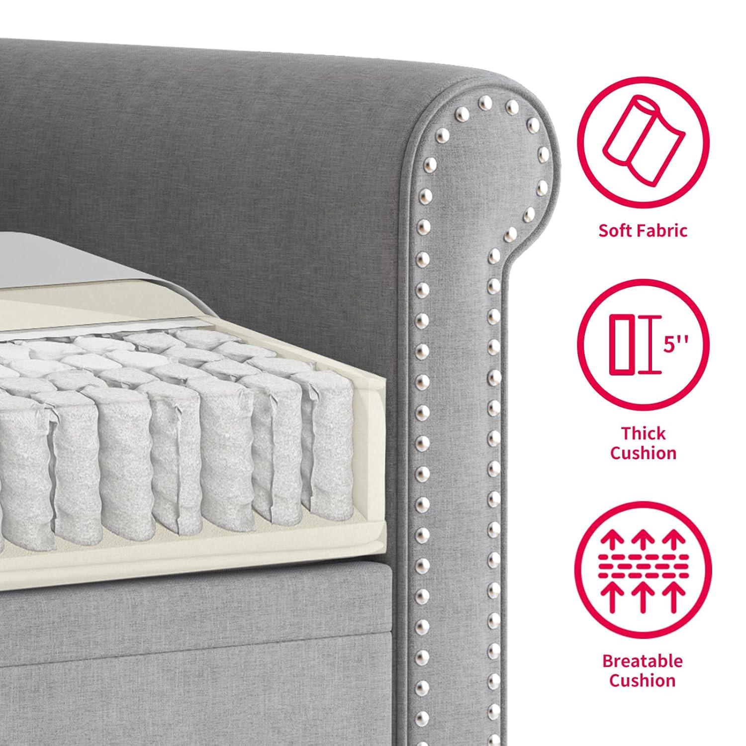 Alcott Hill® Devondrick 3-Piece Sofa Set | 3-Seater Sofa Couch, Loveseat and Single Sofa Chair for Small Spaces | Easy Assembly & Stain Resistant Fabric (Apartment/Dorm Ready)