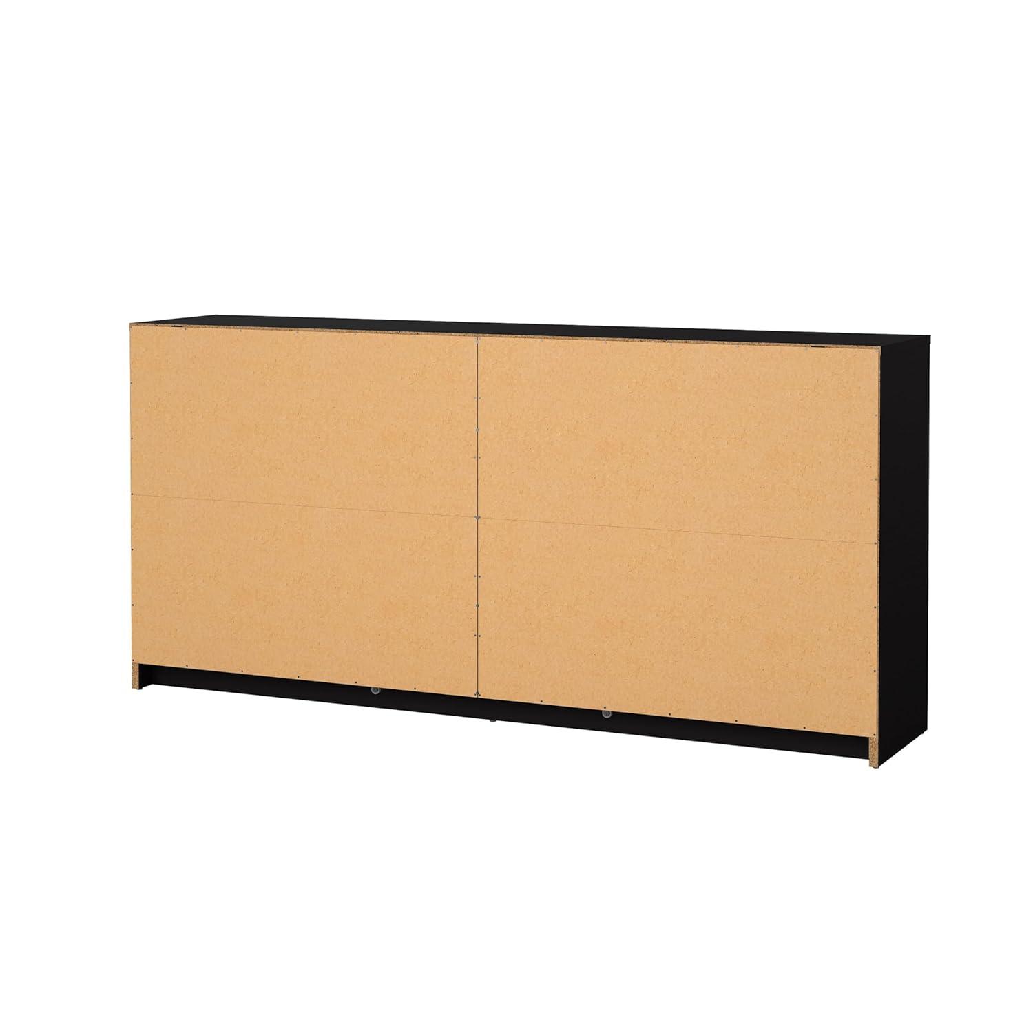 Tvilum Portland 6 Drawer Double Dresser, Black