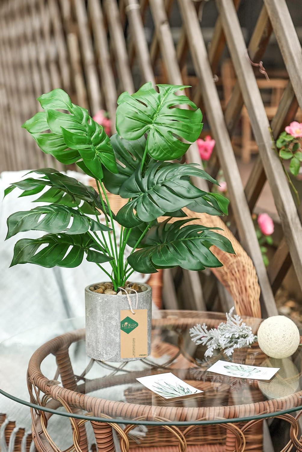 Der Rose 2 Pack Pulp Fake Plant Artificial Pot, office desk family farmhouse decoration