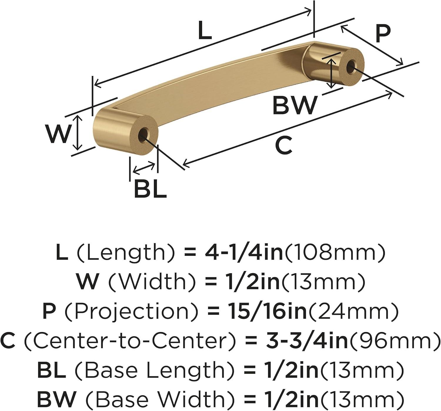 Champagne Bronze 3-3/4 inch Center-to-Center Cabinet Drawer Pull