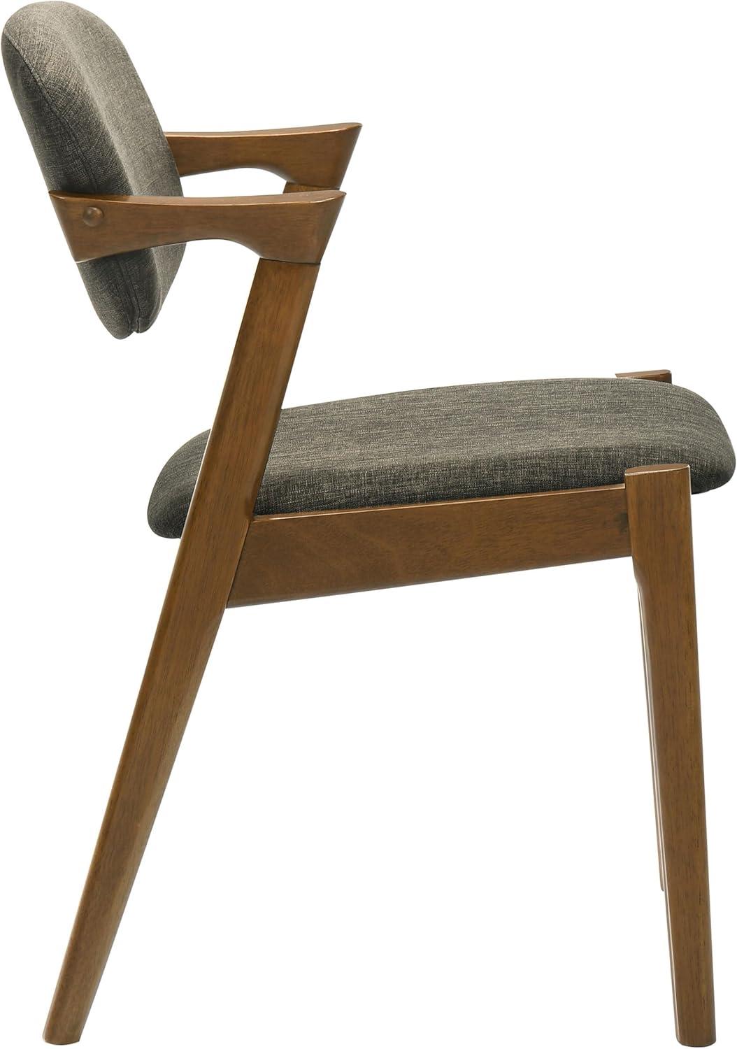 Coaster Malone Open Back Fabric Dining Chairs in Gray