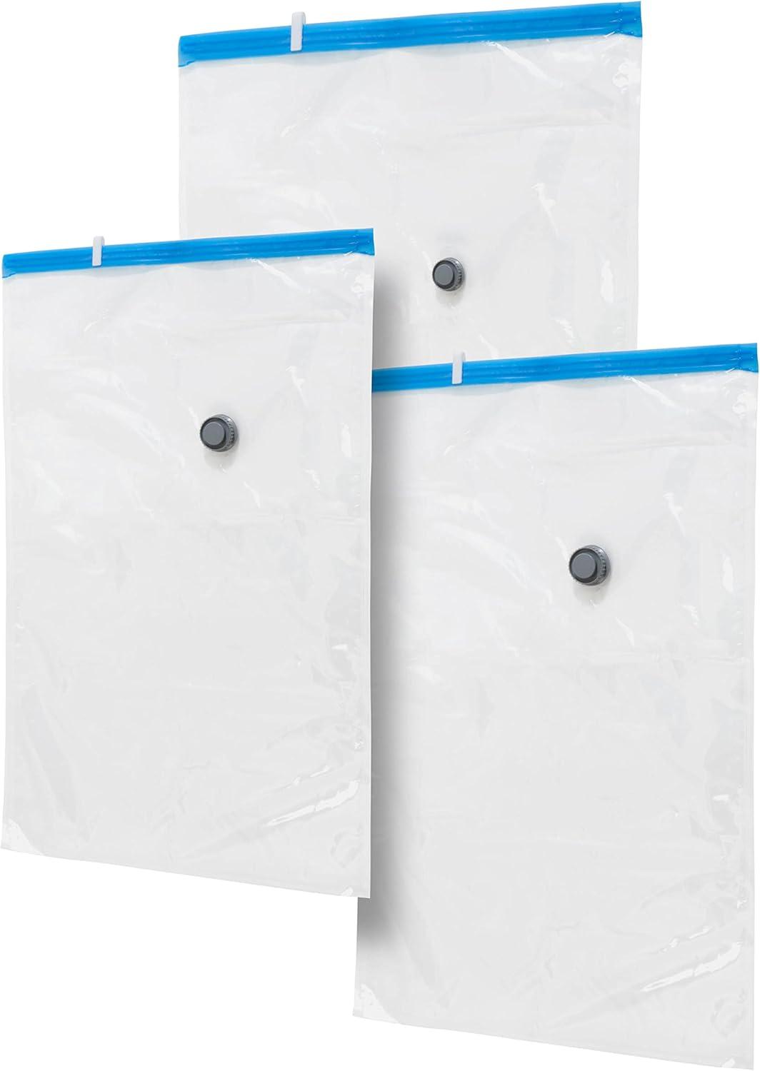 Clear Extra Large Vinyl Vacuum Storage Bags Set of 3