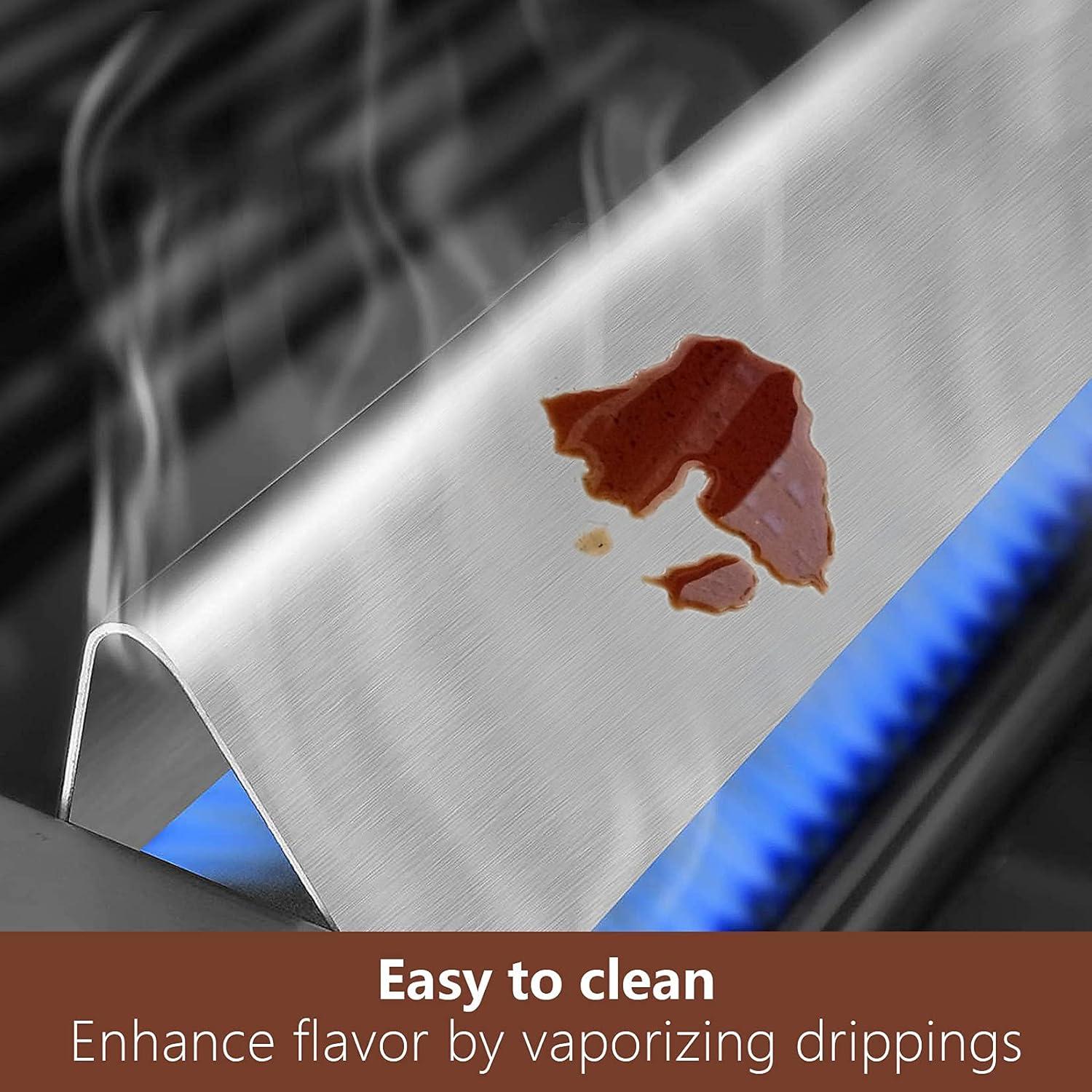 GasSaf 17.5 Grill Flavorizer Bars Heat Deflector for Weber Genesis Parts 310, Flavor Bar for Weber Genesis 300 310 320 330 EP310 EP320 EP330 (Front Knob 2011-Newer) Grill Parts Heat Plates 7620 7622