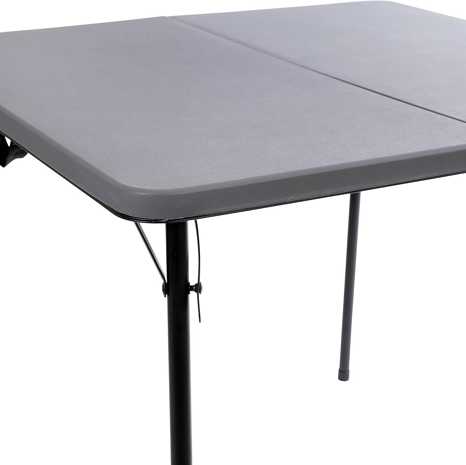 Noah 2.83' Square Plastic Folding Event Table with Carrying Handle
