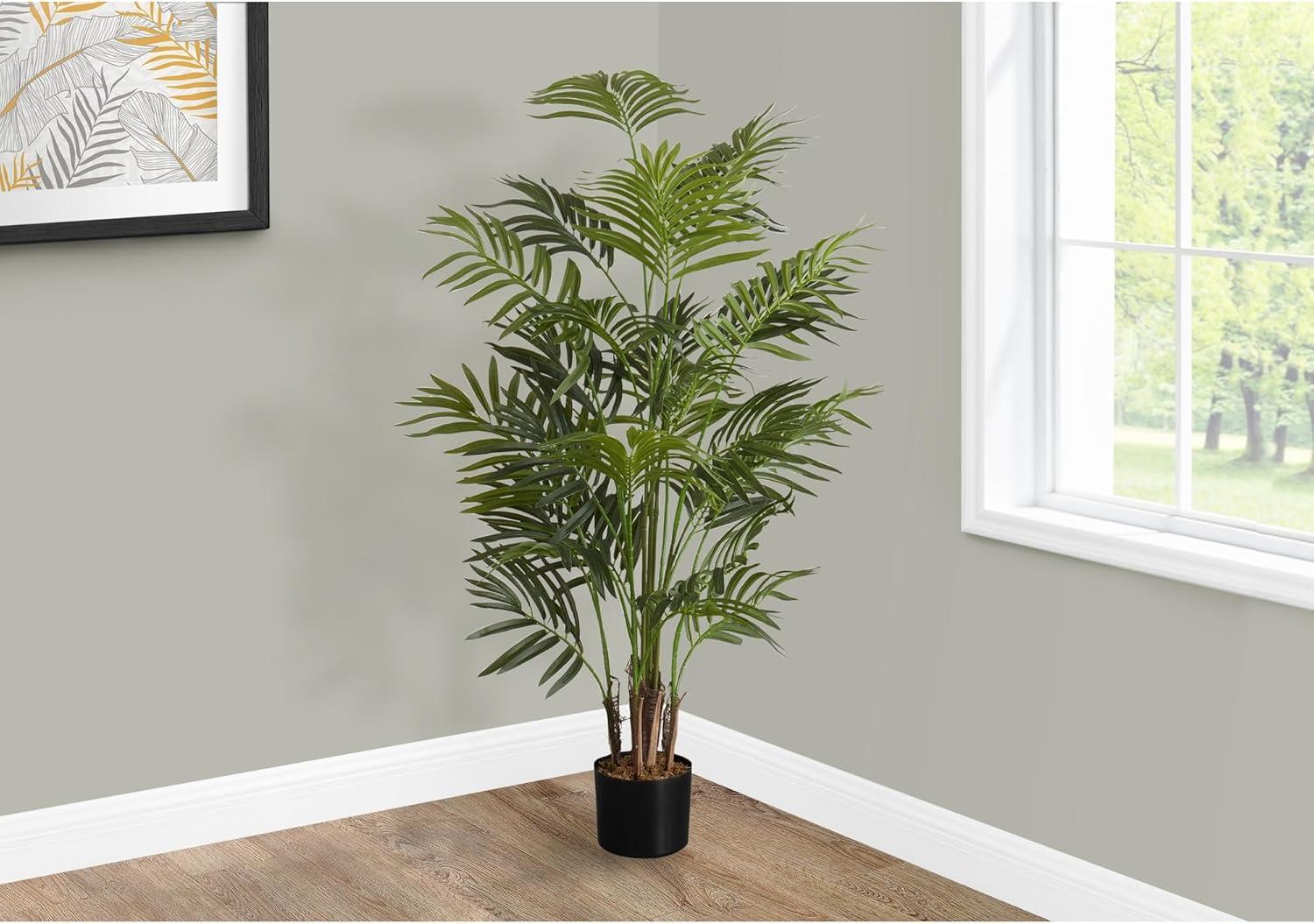 Maynard 47.25'' Faux Areca Palm Plant in Cement Pot