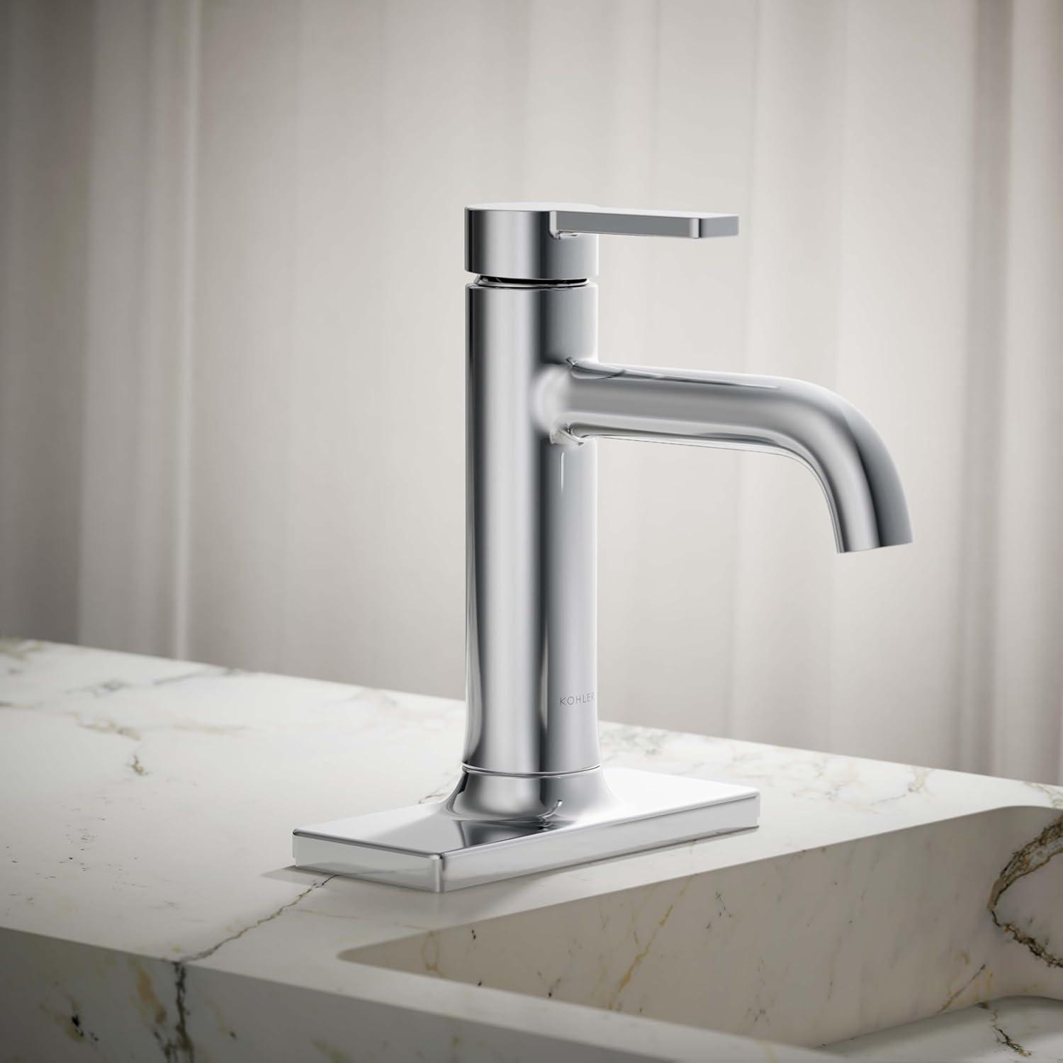 Polished Chrome Single-Handle Bathroom Sink Faucet