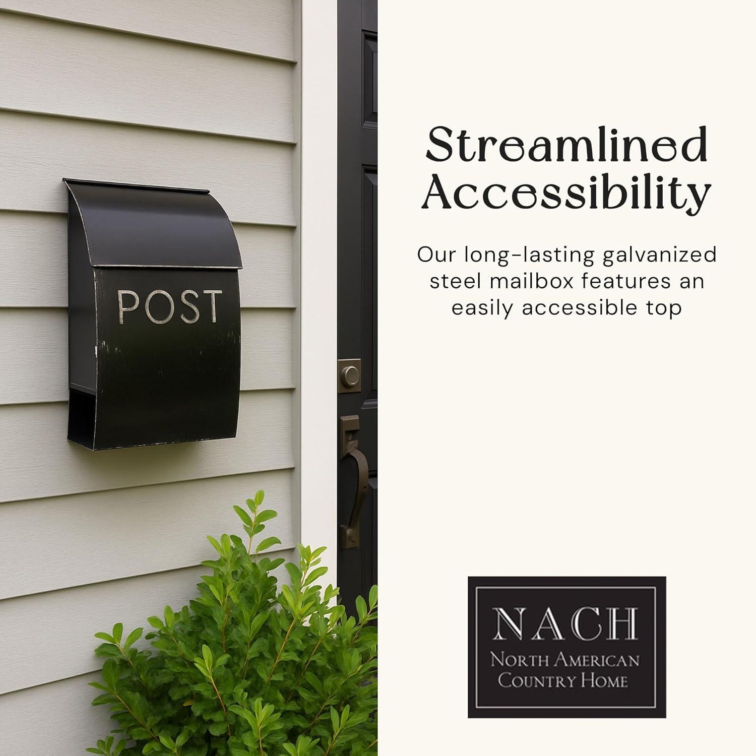 Milano Pointed Post Wall Mounted Mailbox