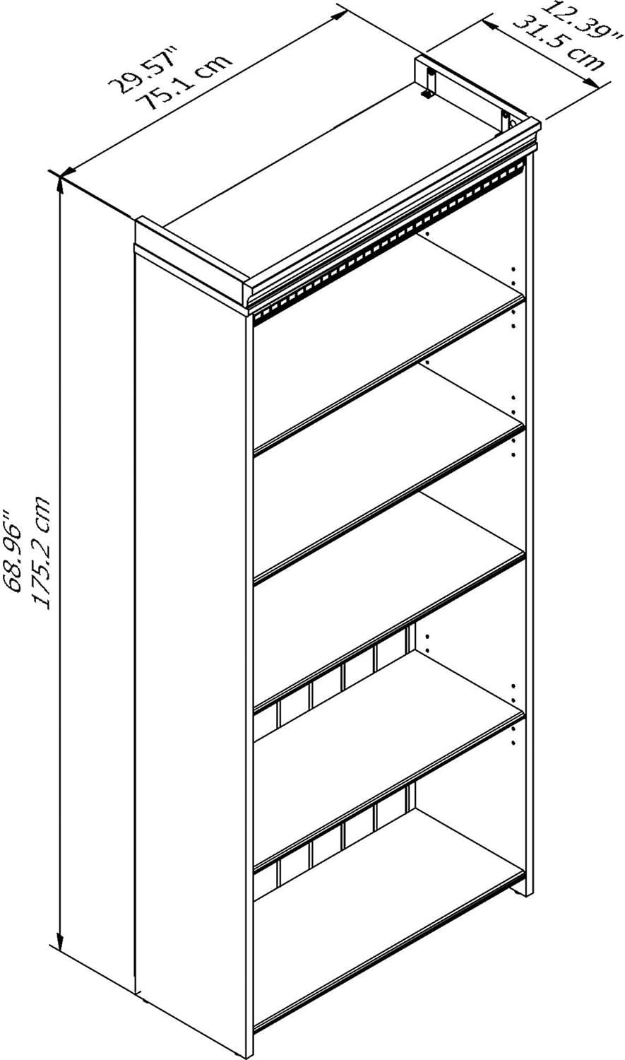 Bush Furniture Fairview 5 Shelf Bookcase