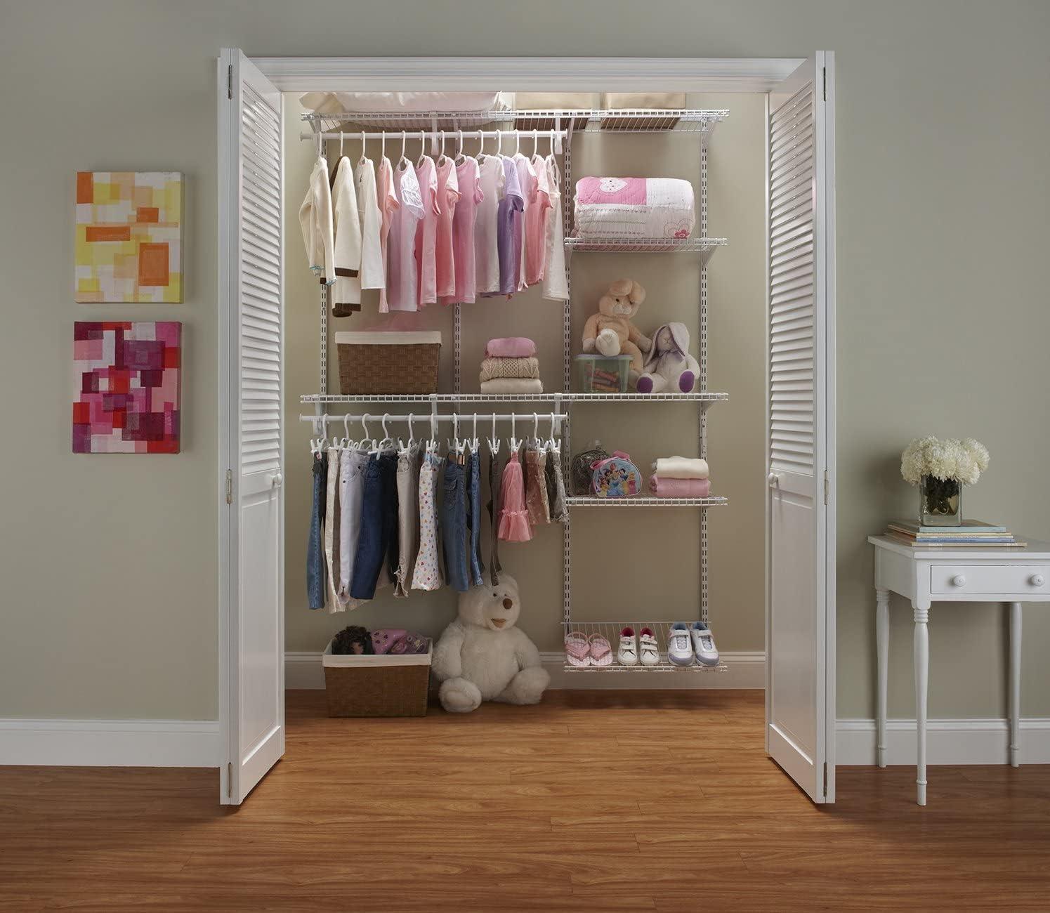 ShelfTrack 60" W - 96" W Closet System Starter Kit